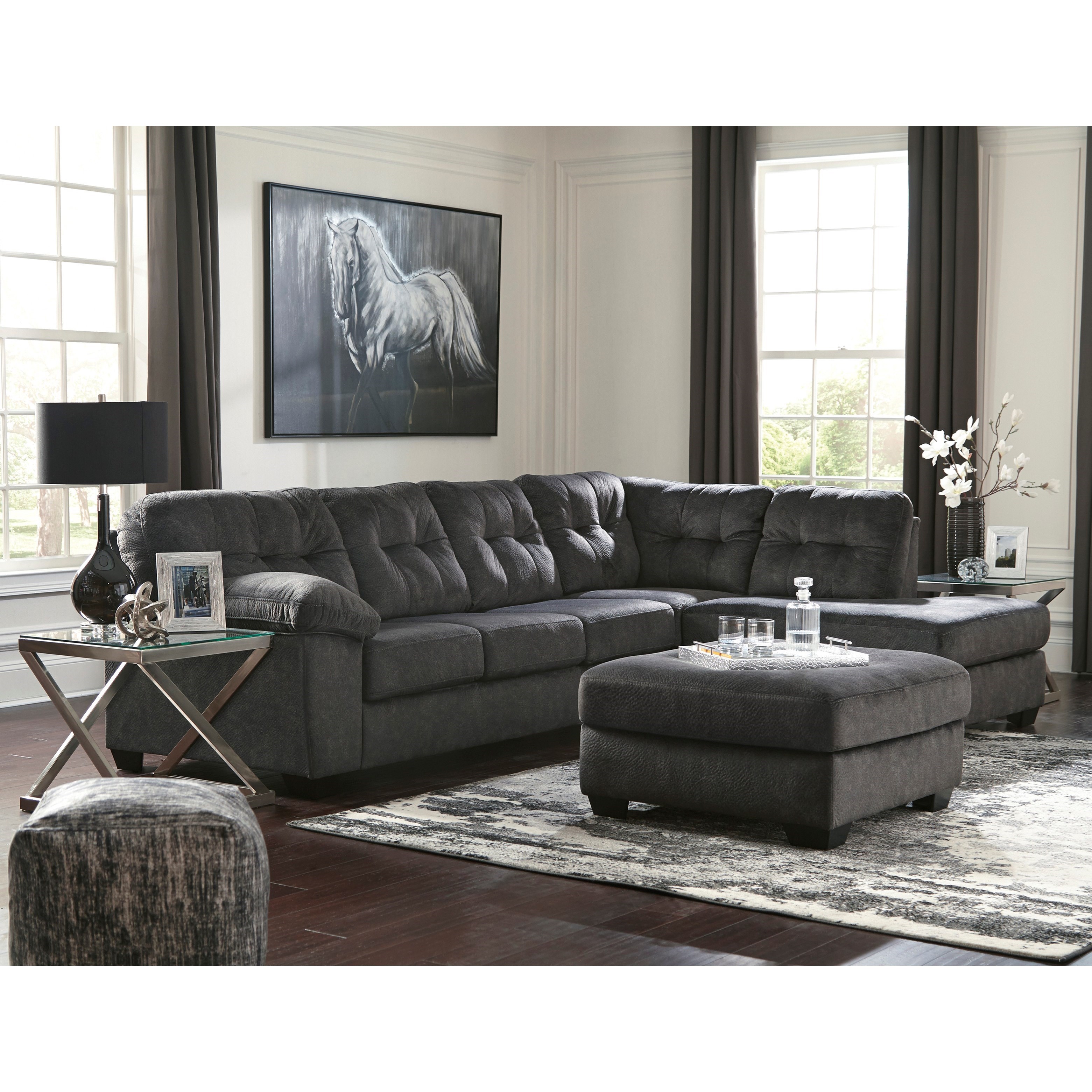 Signature Design by Ashley Accrington Contemporary Sectional with Right