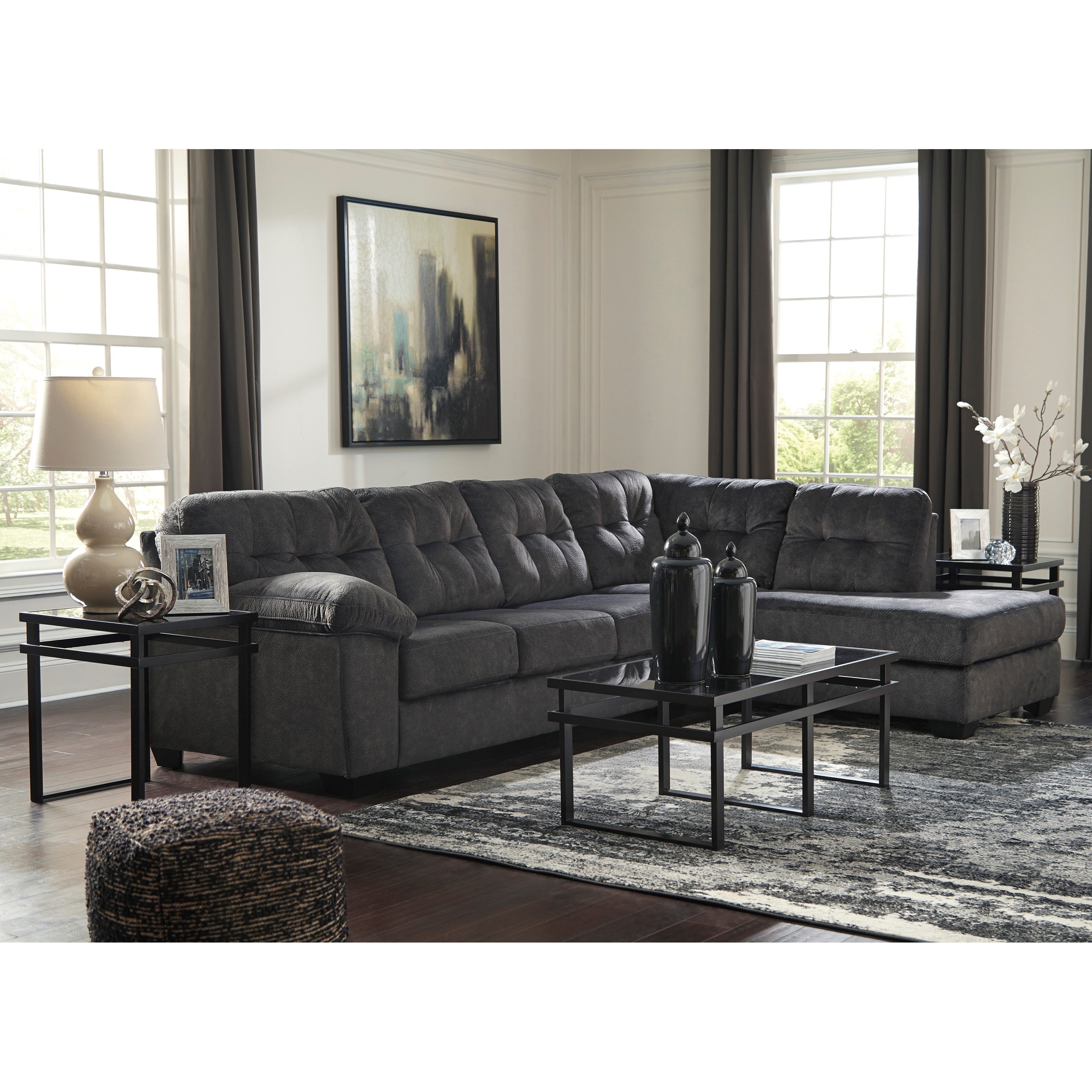 Signature Design by Ashley Accrington Contemporary Sectional with Right