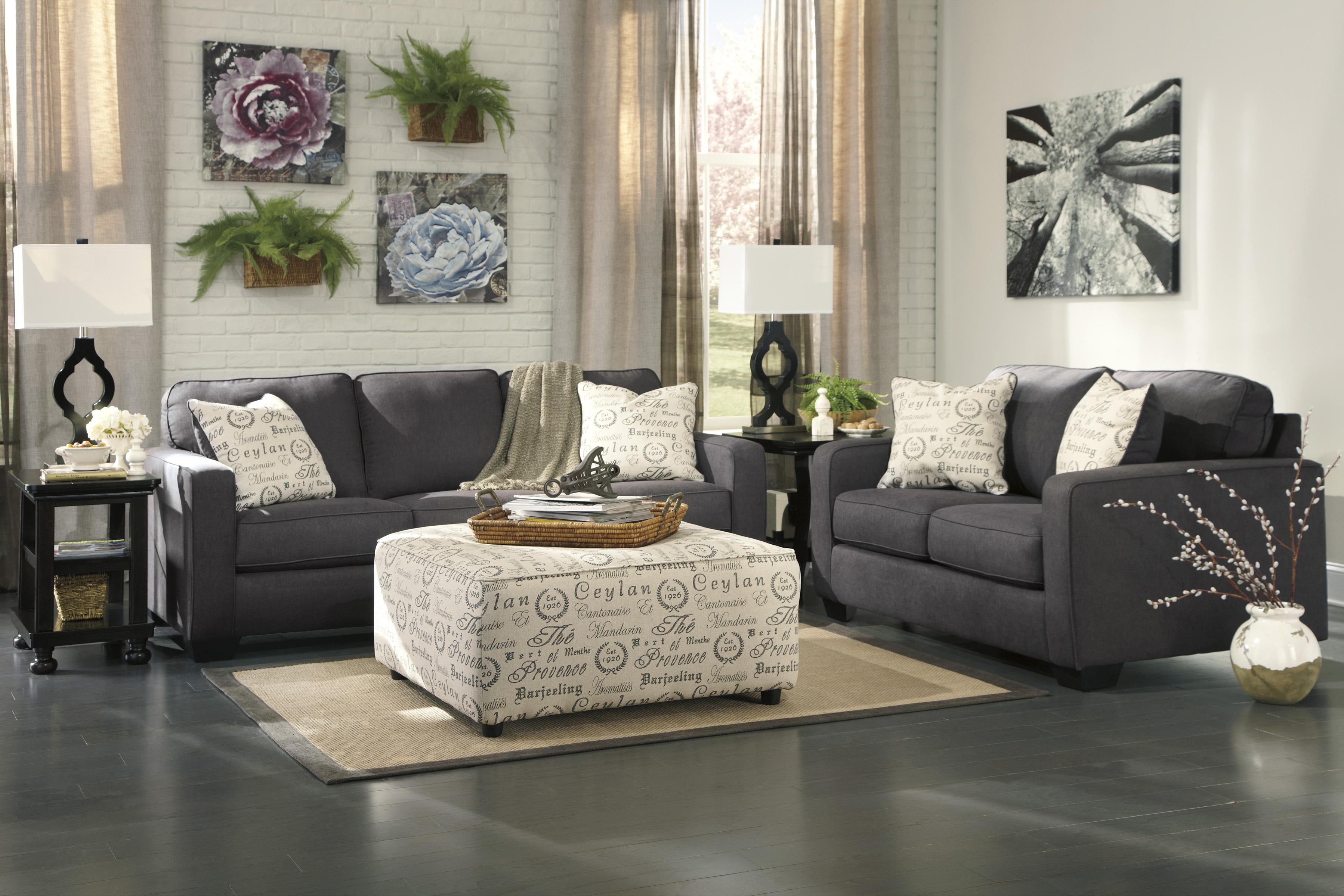 Alenya charcoal queen sofa sleeper besides alenya quartz furniture set