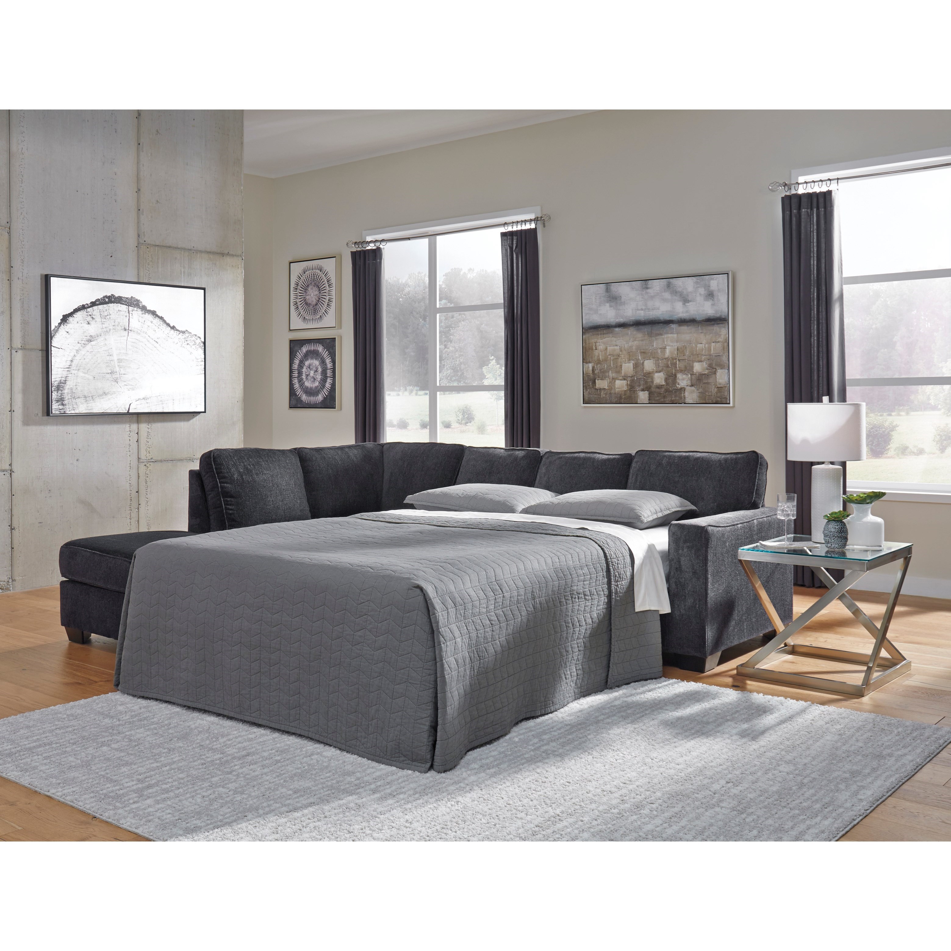 Signature Design by Ashley Altari Sleeper Sectional with Chaise