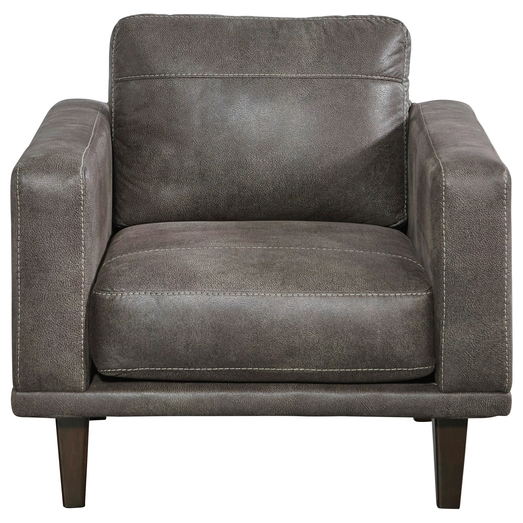 Signature Design by Ashley Arroyo MidCentury Modern Brown Faux Leather