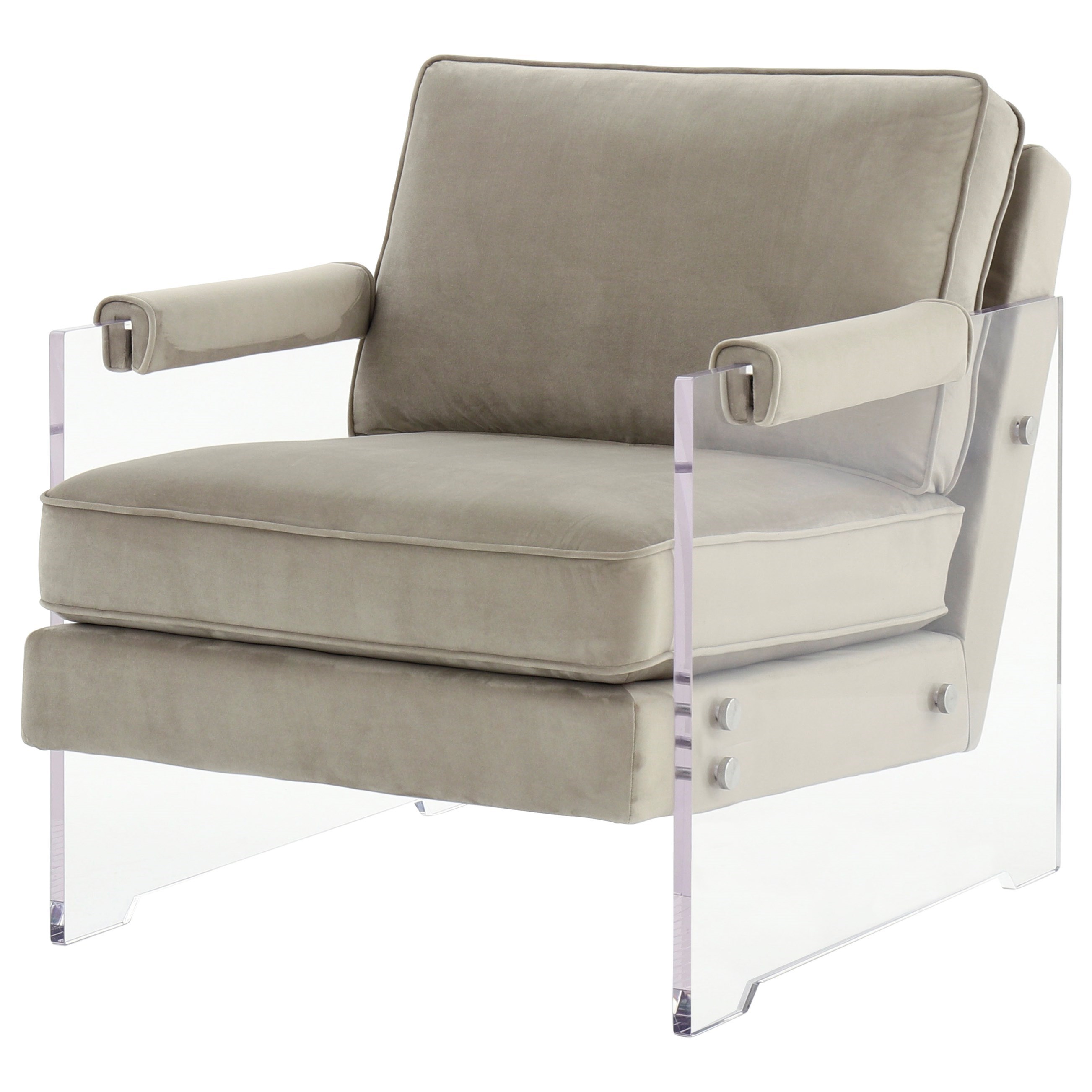Signature Design by Ashley Avonley A3000283 Contemporary Accent Chair with Clear Acrylic Base 