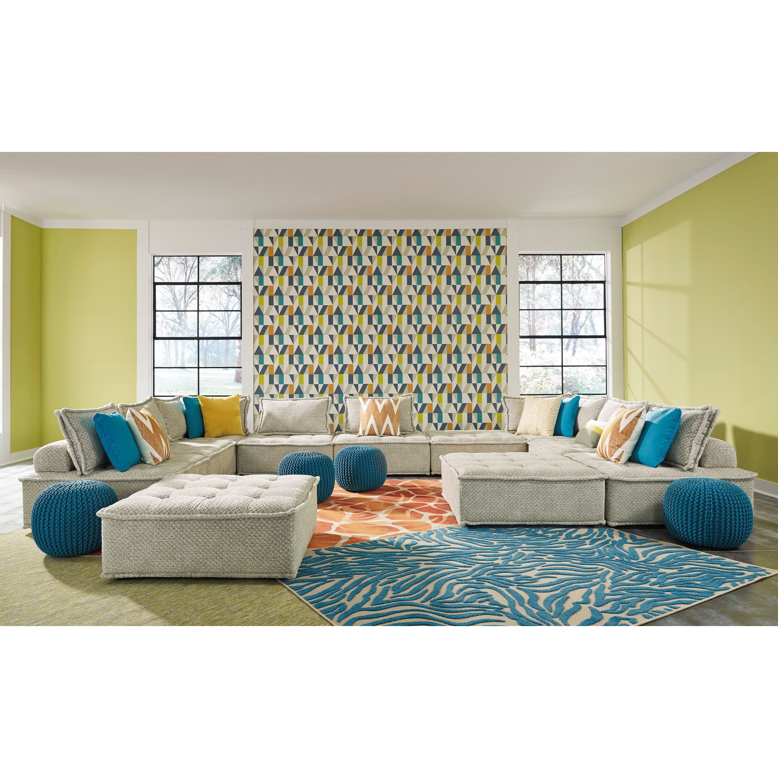 Signature Design by Ashley Bales Modular Floor Accent Chair | Royal