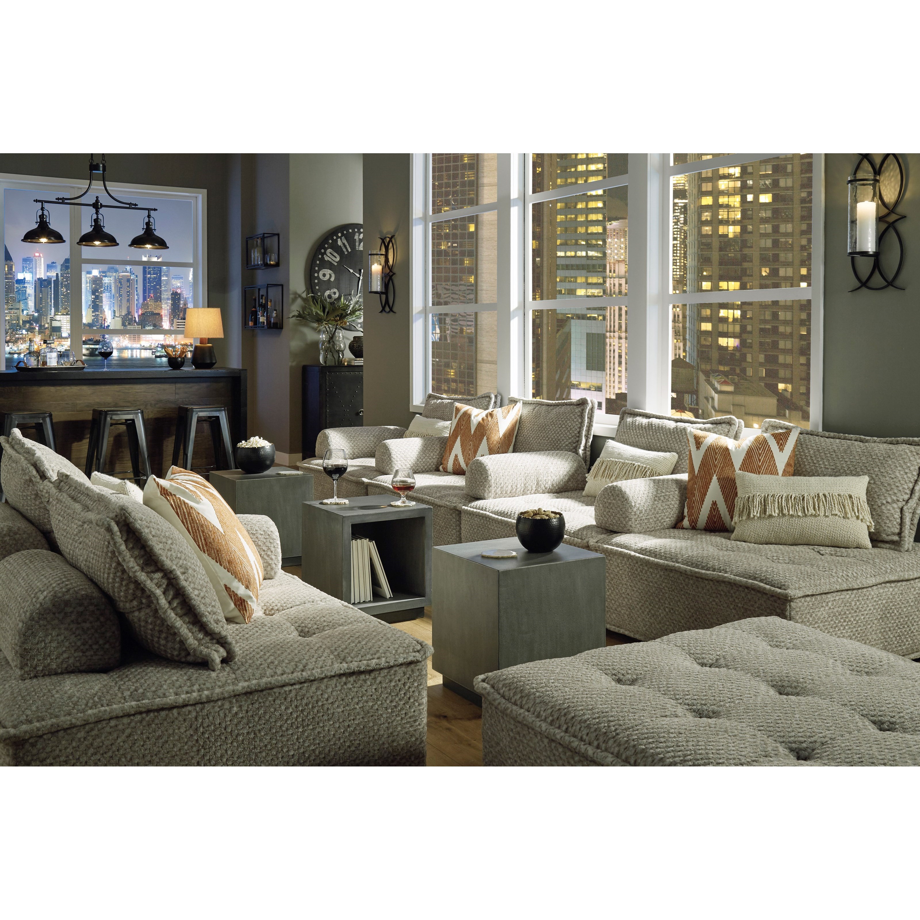 Signature Design by Ashley Bales Modular Floor Accent Chair | Royal