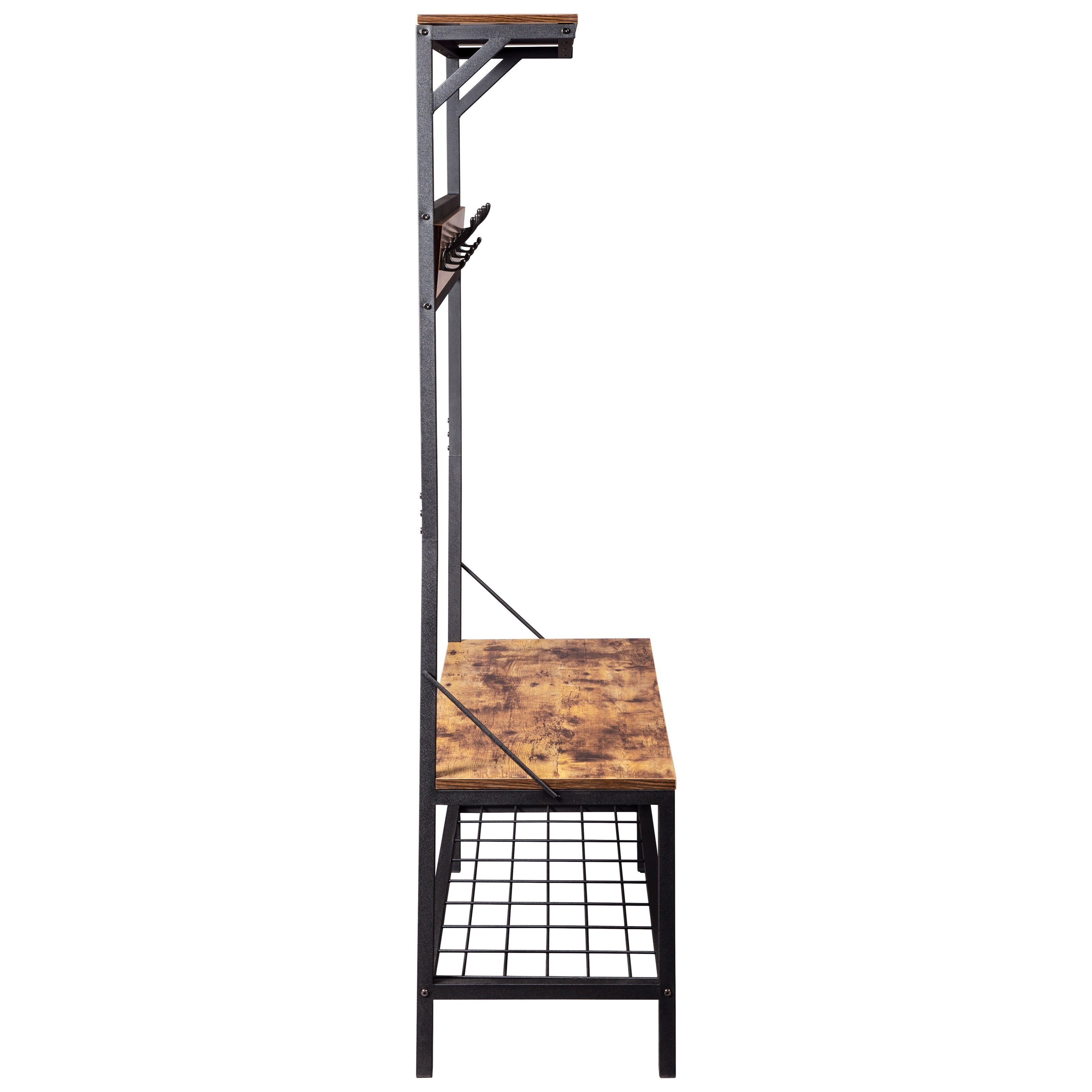 Ashley Furniture Hall Tree Bench Signature Design by Ashley Bevinfield Metal/Rustic Look Hall Tree with