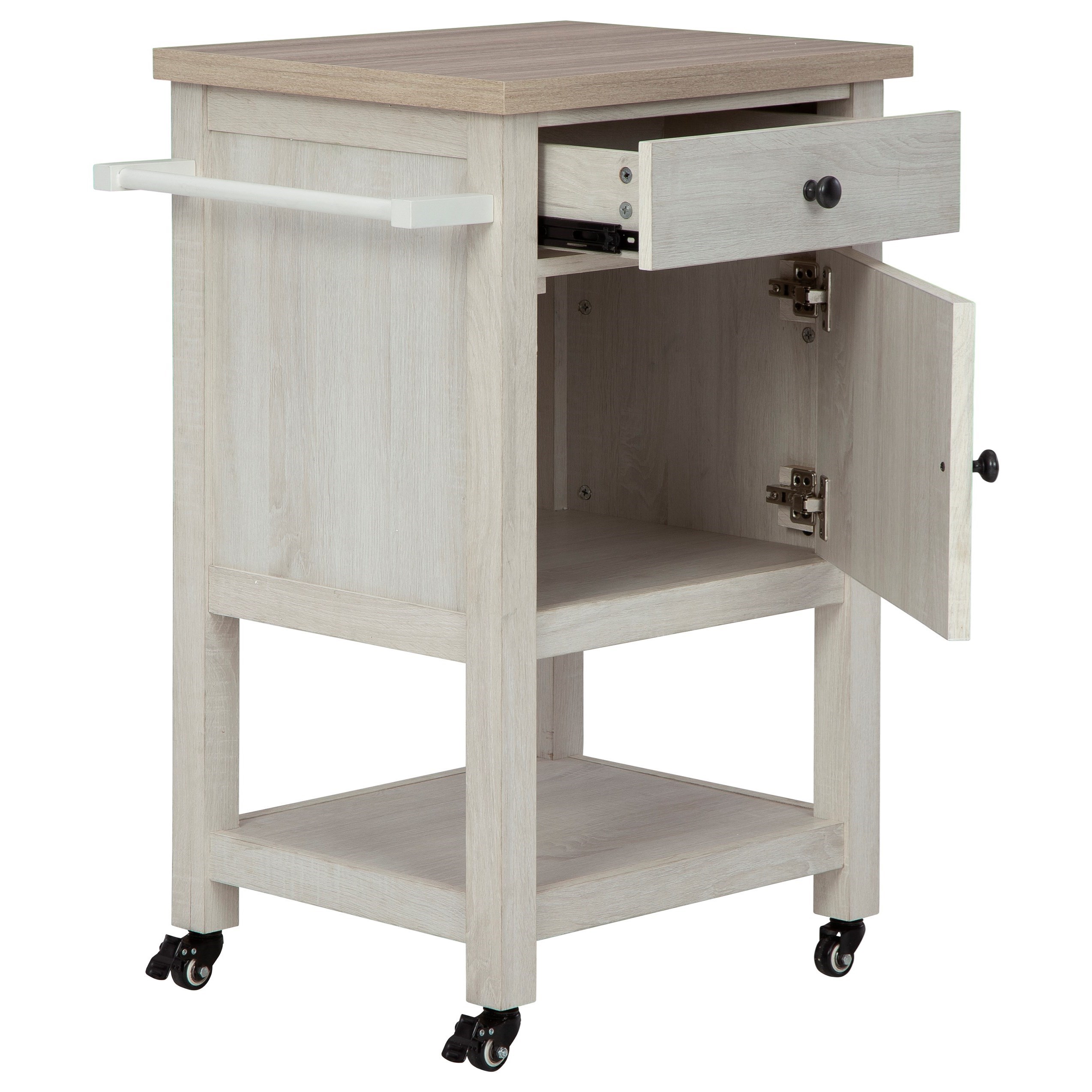 Signature Design by Ashley Boderidge Bar Cart with Towel Bar Royal Furniture Bar/Serving Carts