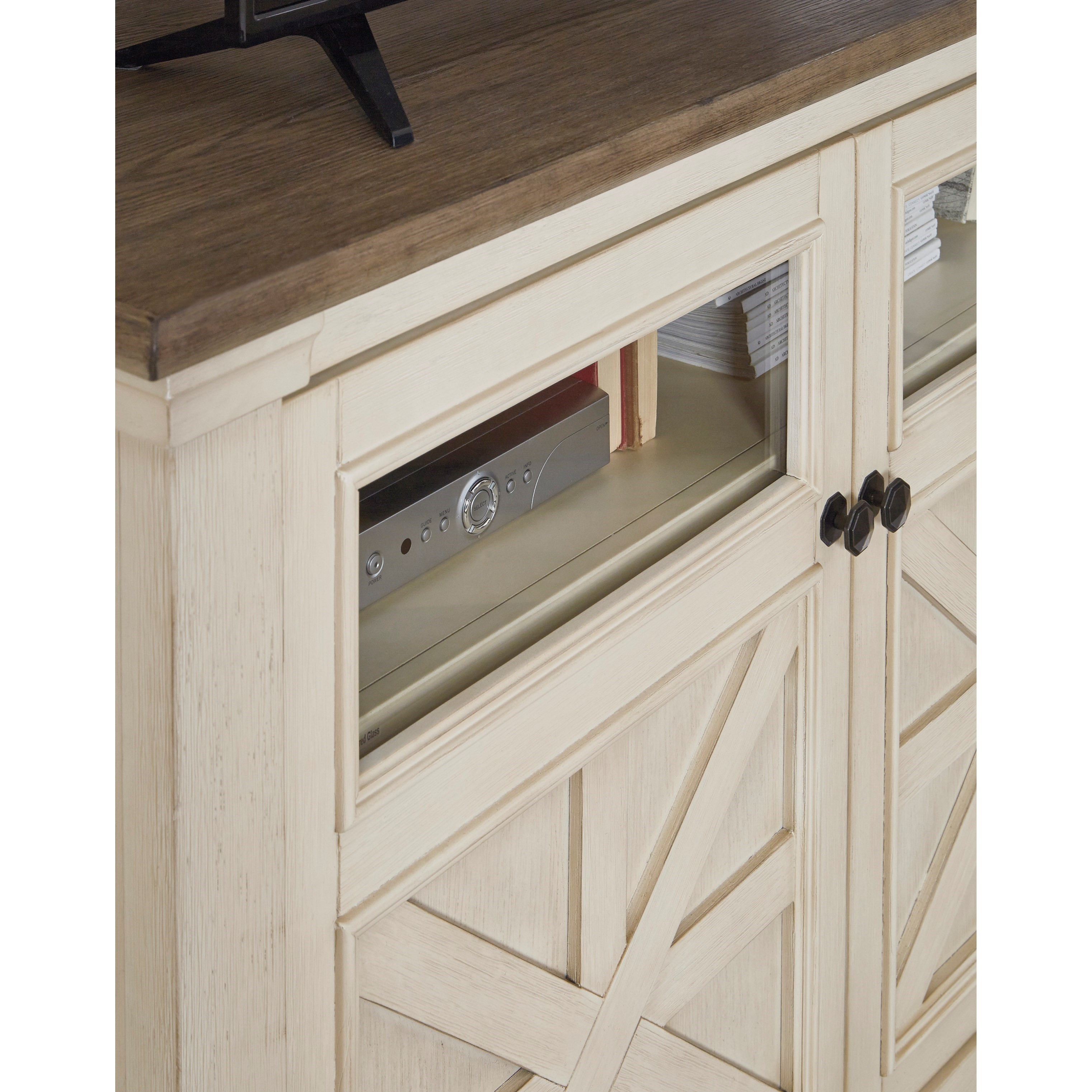 Ashley Signature Design Bolanburg Medium TV Stand with TwoTone Finish