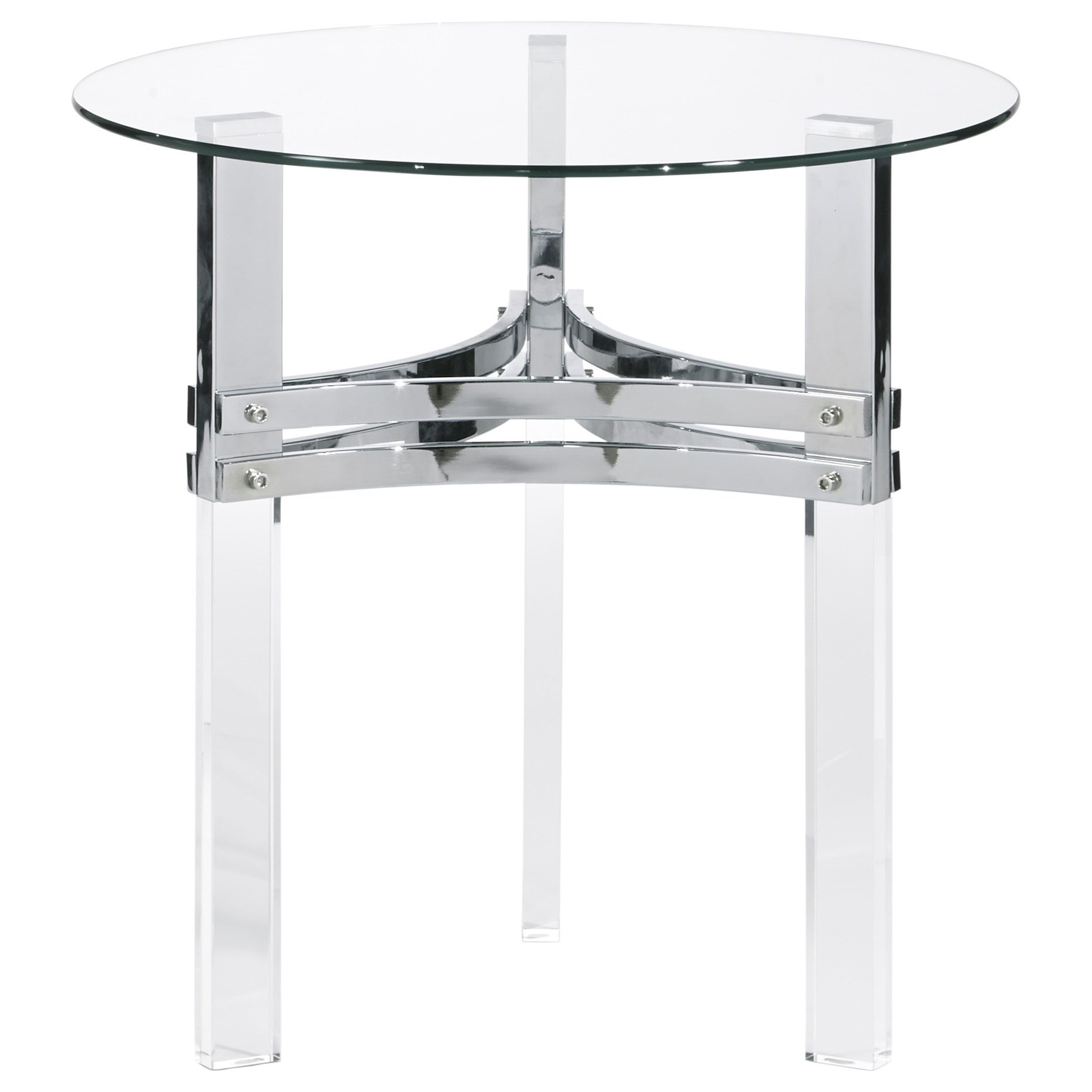 Signature Design by Ashley Braddoni Contemporary Round End Table
