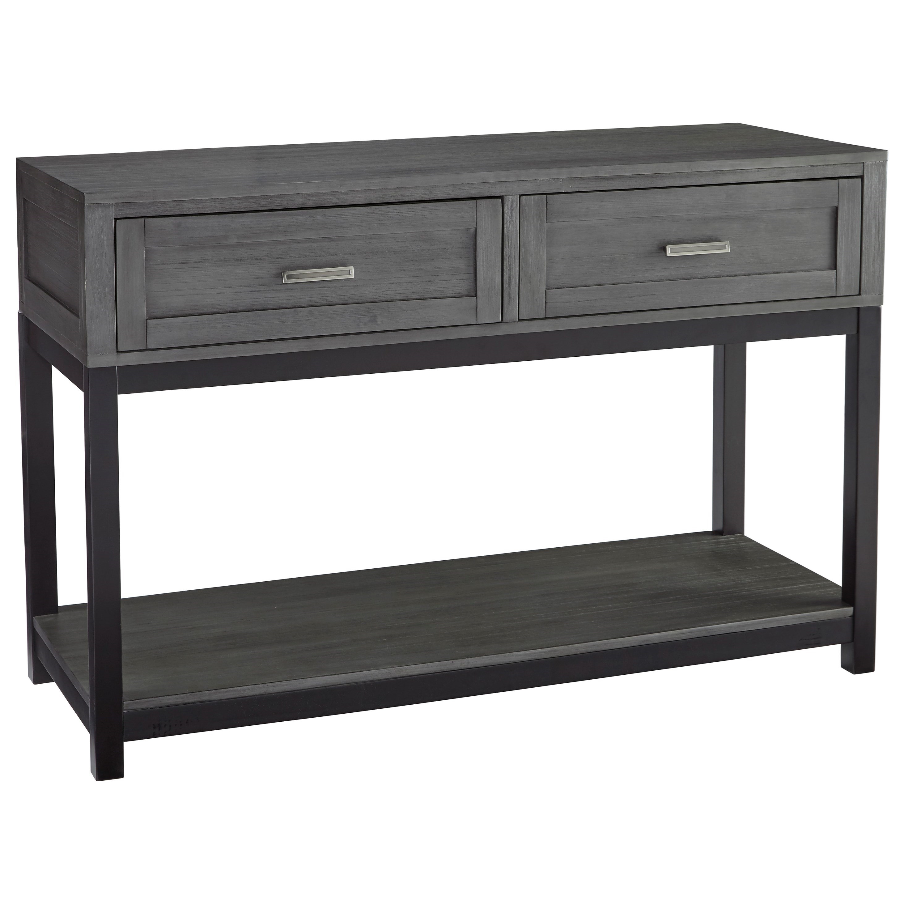 Signature Design by Ashley Caitbrook Sofa Table in Gray/Black Finish