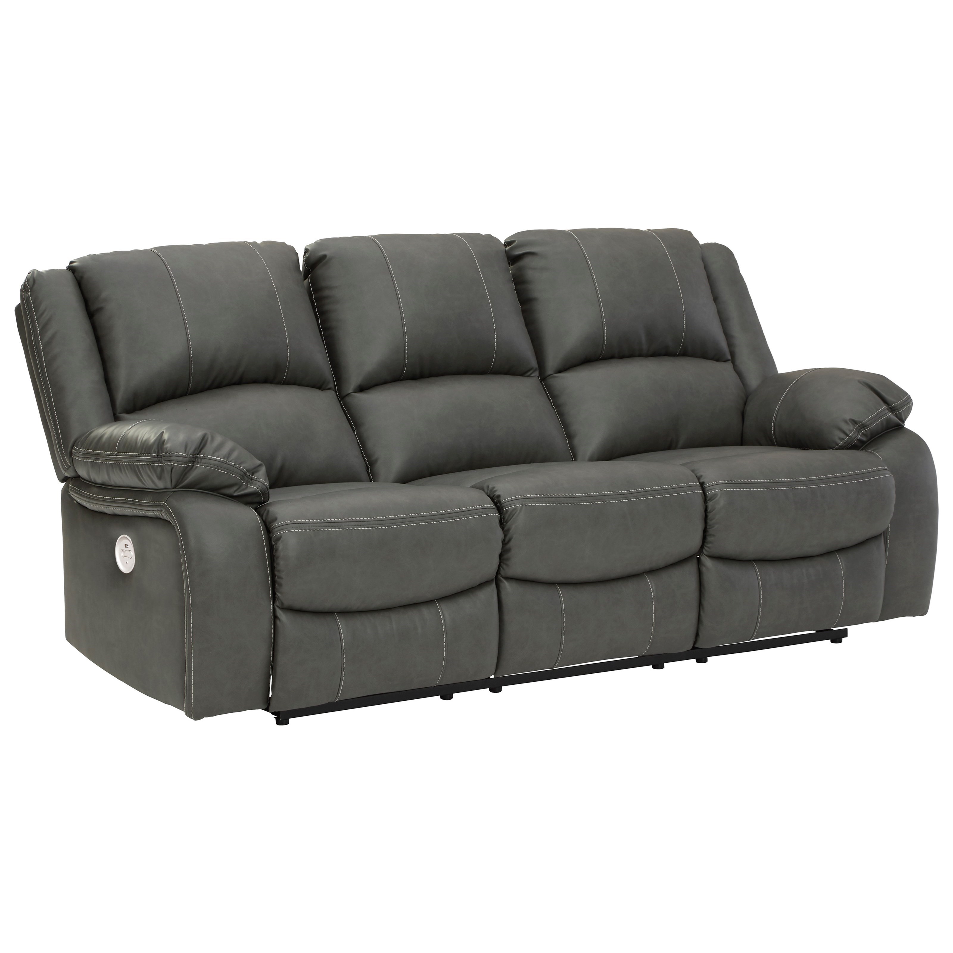 StyleLine Calderwell 7710387 Faux Leather Reclining Power Sofa EFO