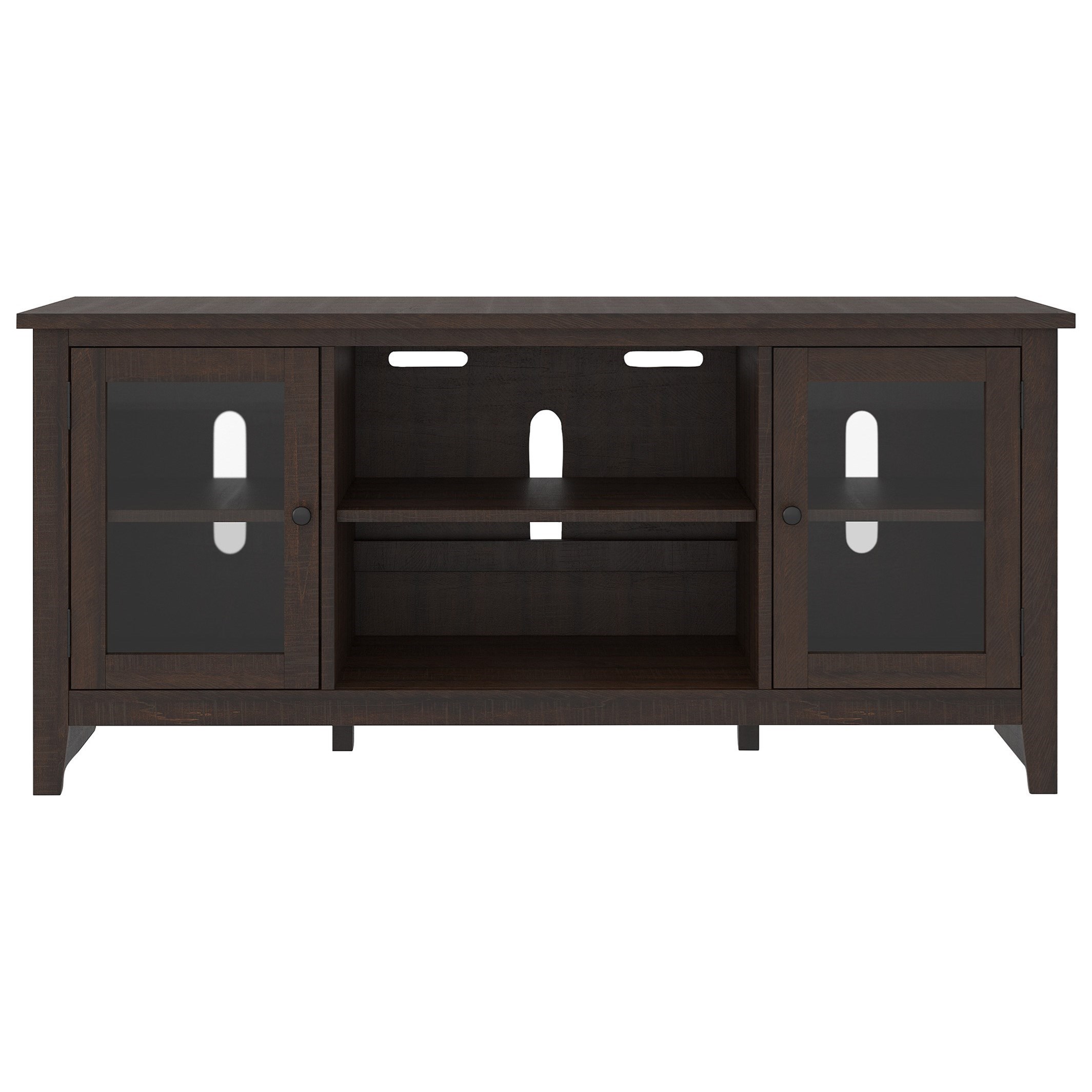 Signature Design by Ashley Camiburg Large TV Stand with 2 Glass Doors
