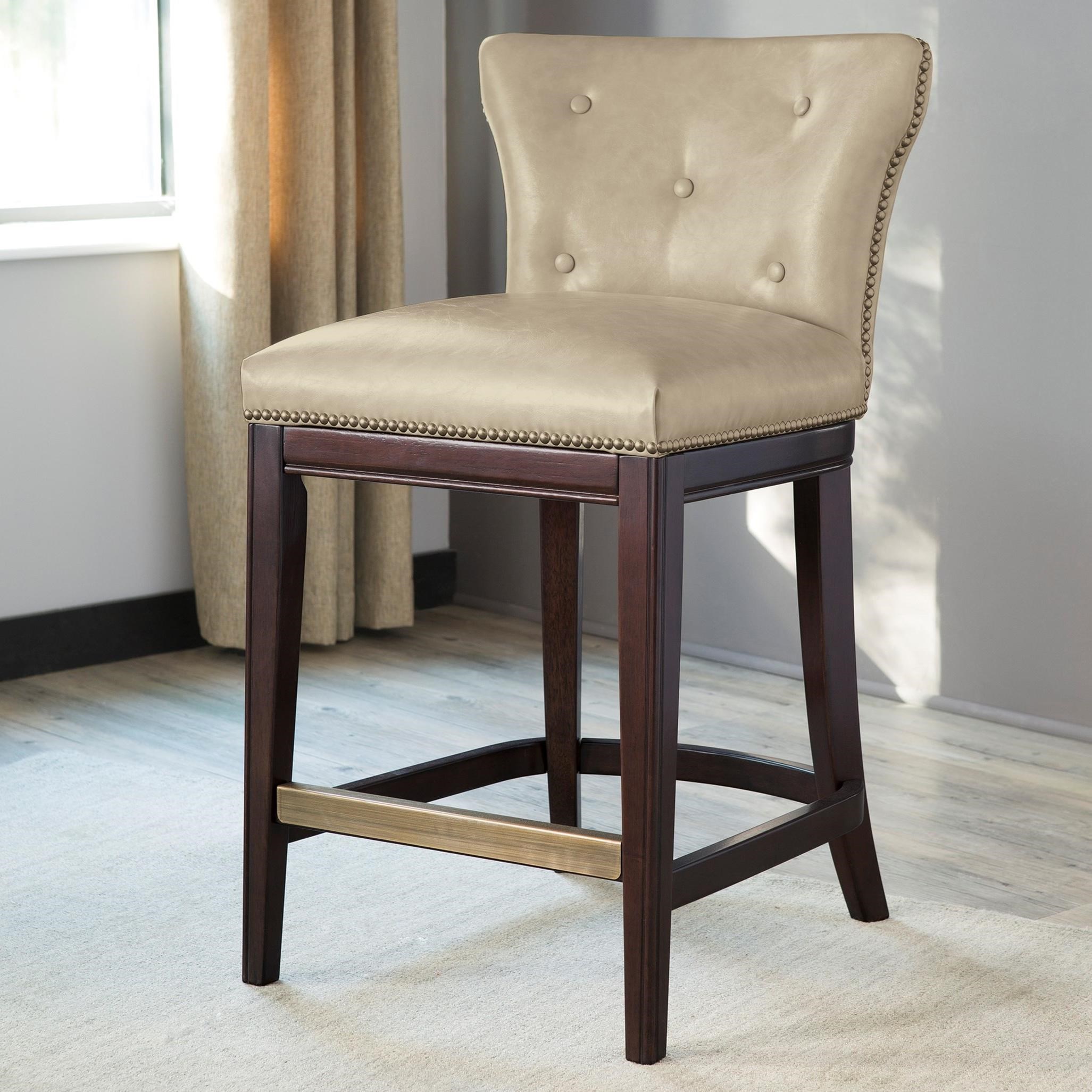 ... Upholstered Counter Height Stool with Low Back at Miskelly Furniture