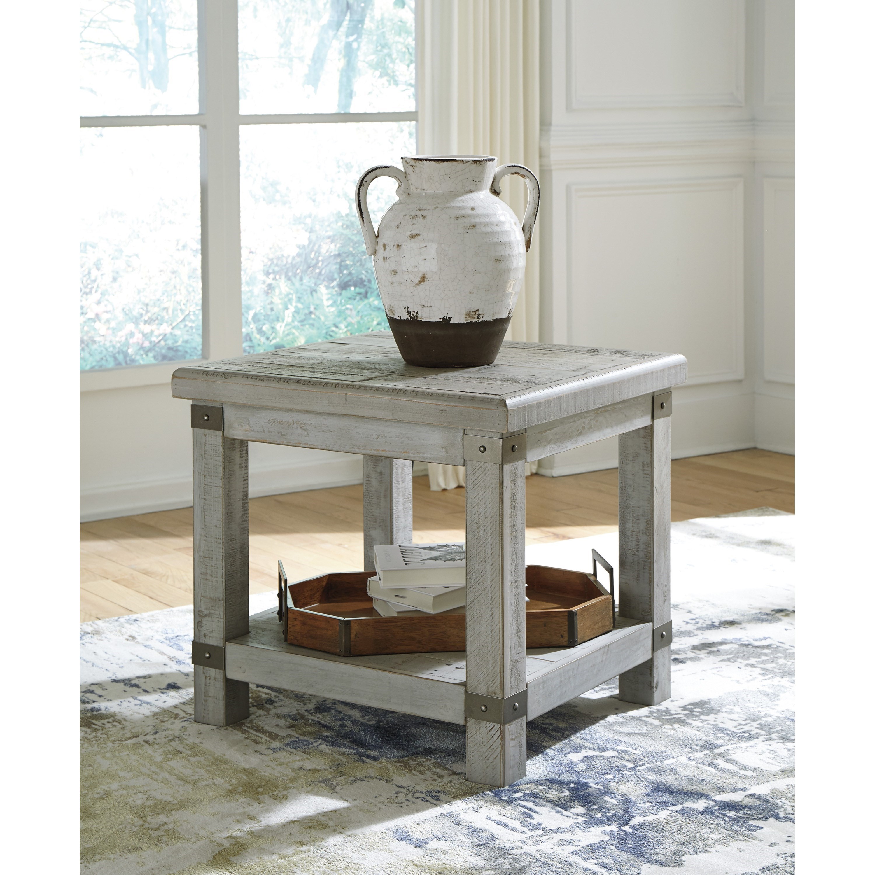 Signature Design by Ashley Carynhurst Industrial Rectangular End Table