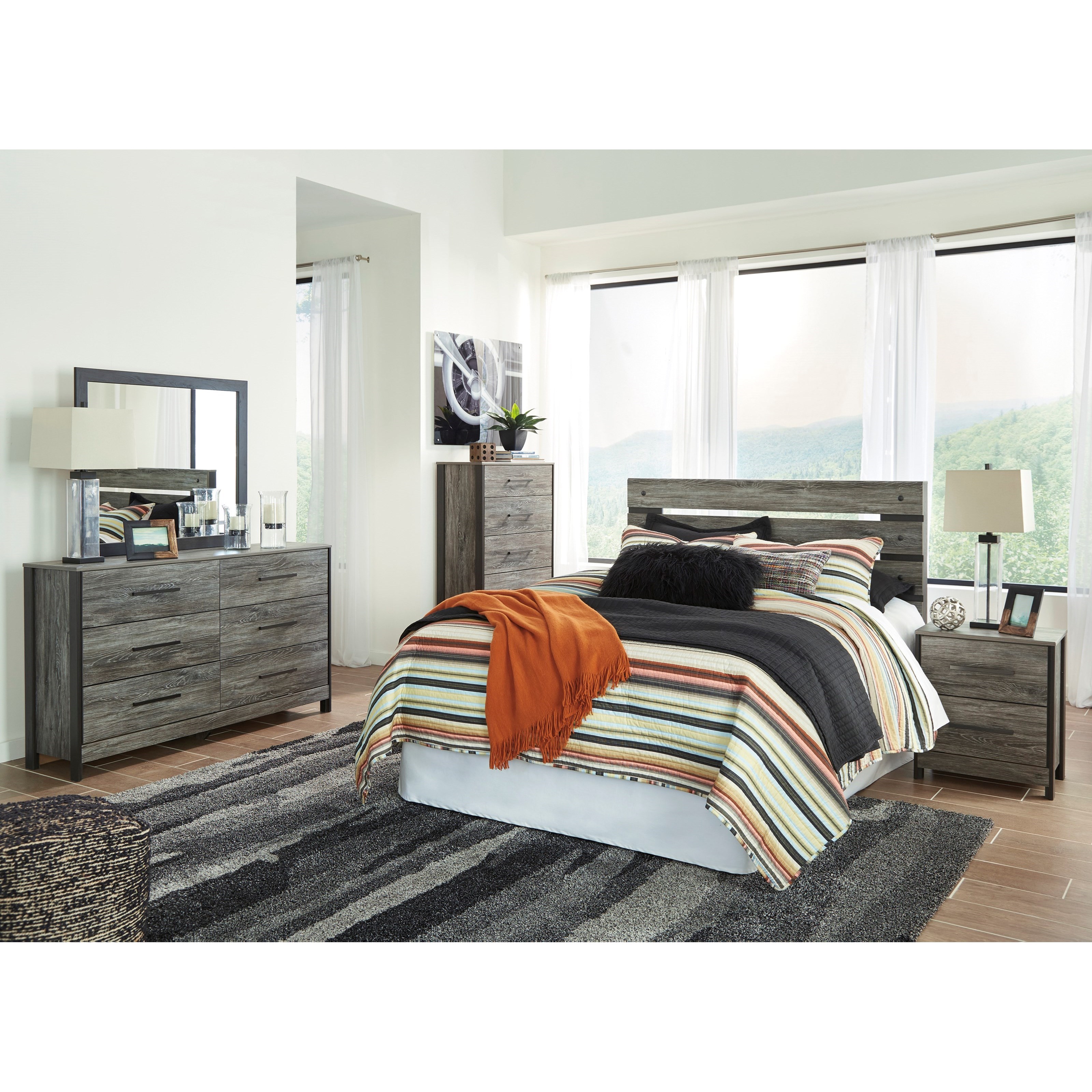 Signature Design by Ashley Cazenfeld B22757 Queen Panel Headboard with