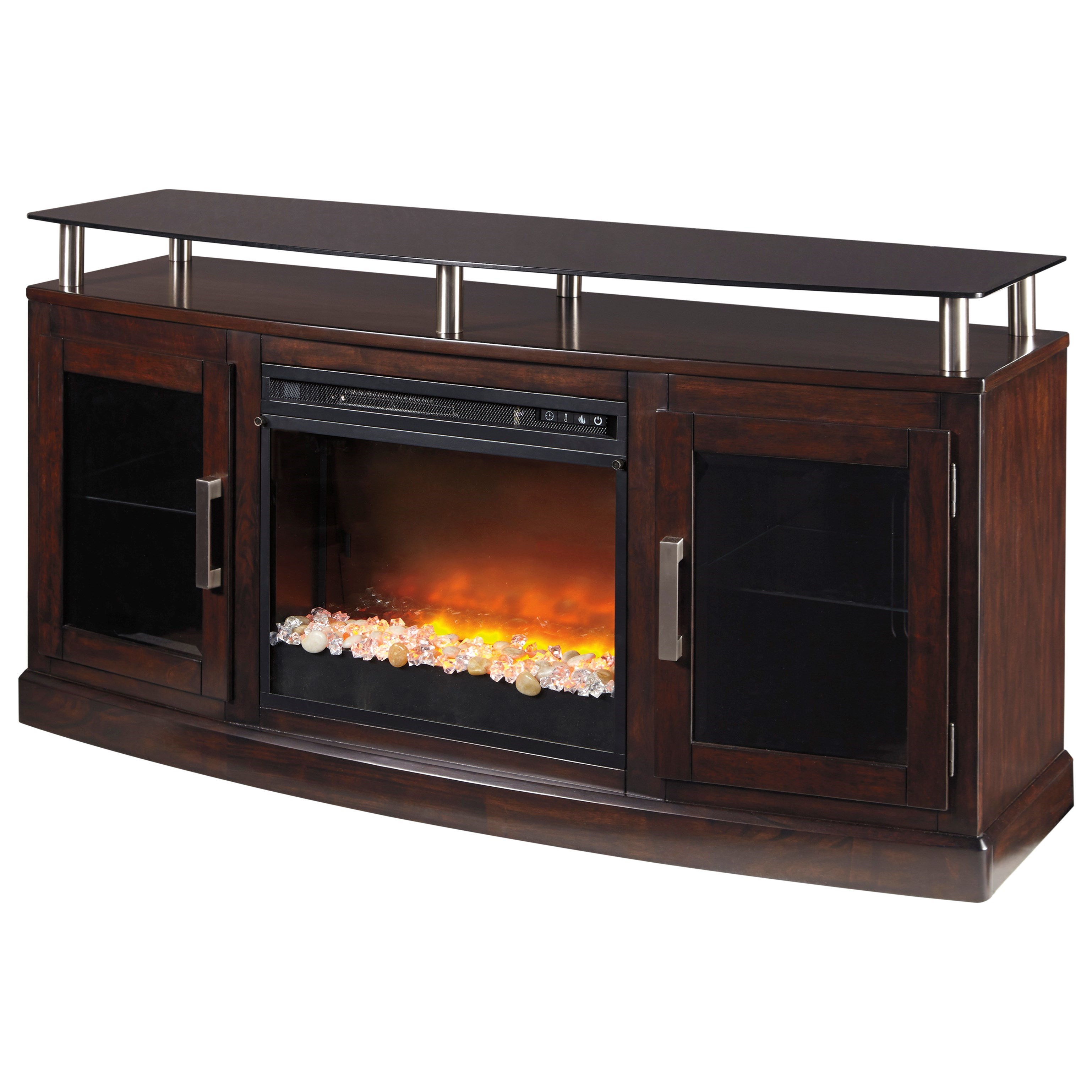 Signature Design by Ashley Chanceen TV Stand with Fireplace Insert
