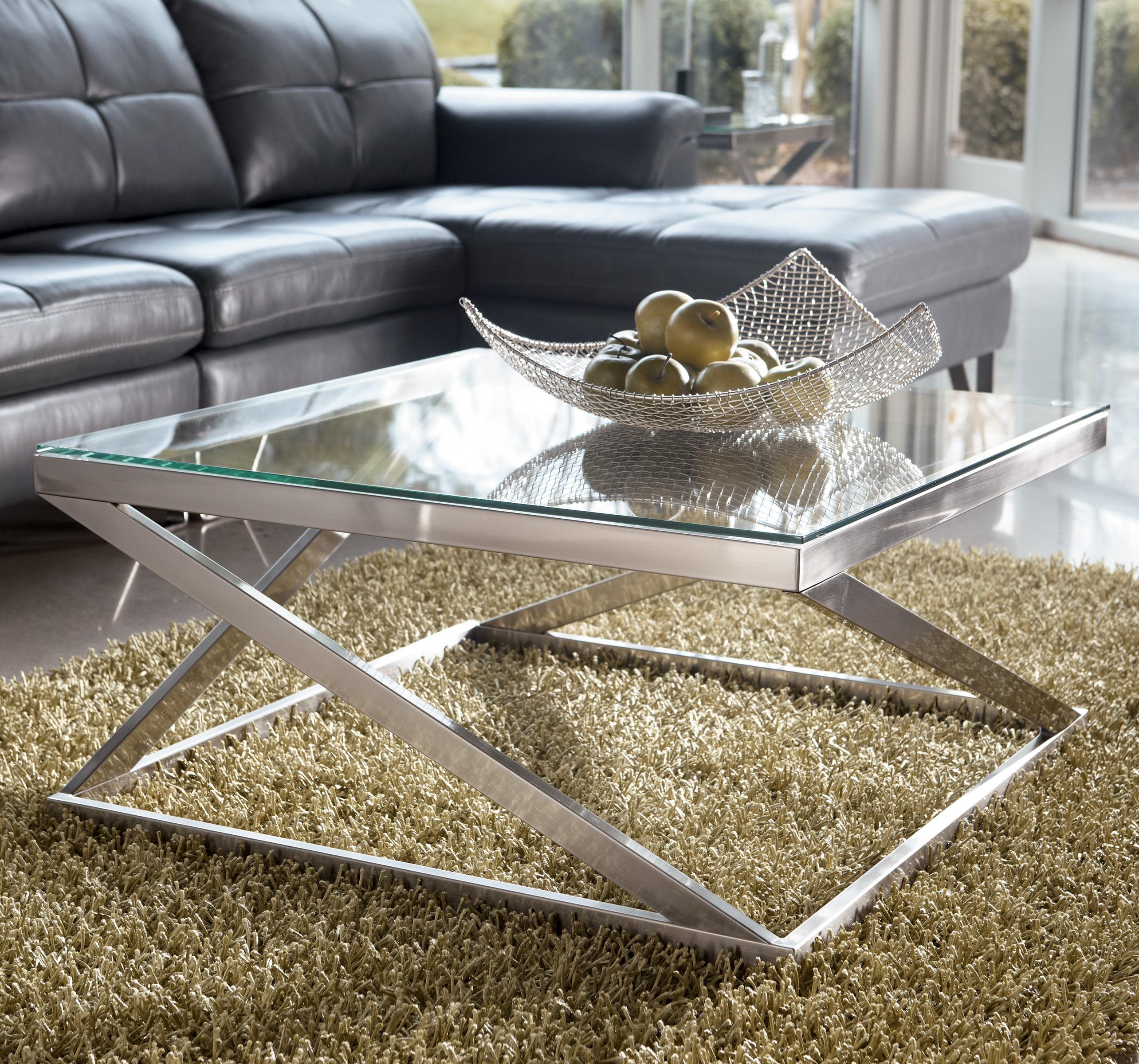 Ashley Signature Design Coylin Brushed Metal Square