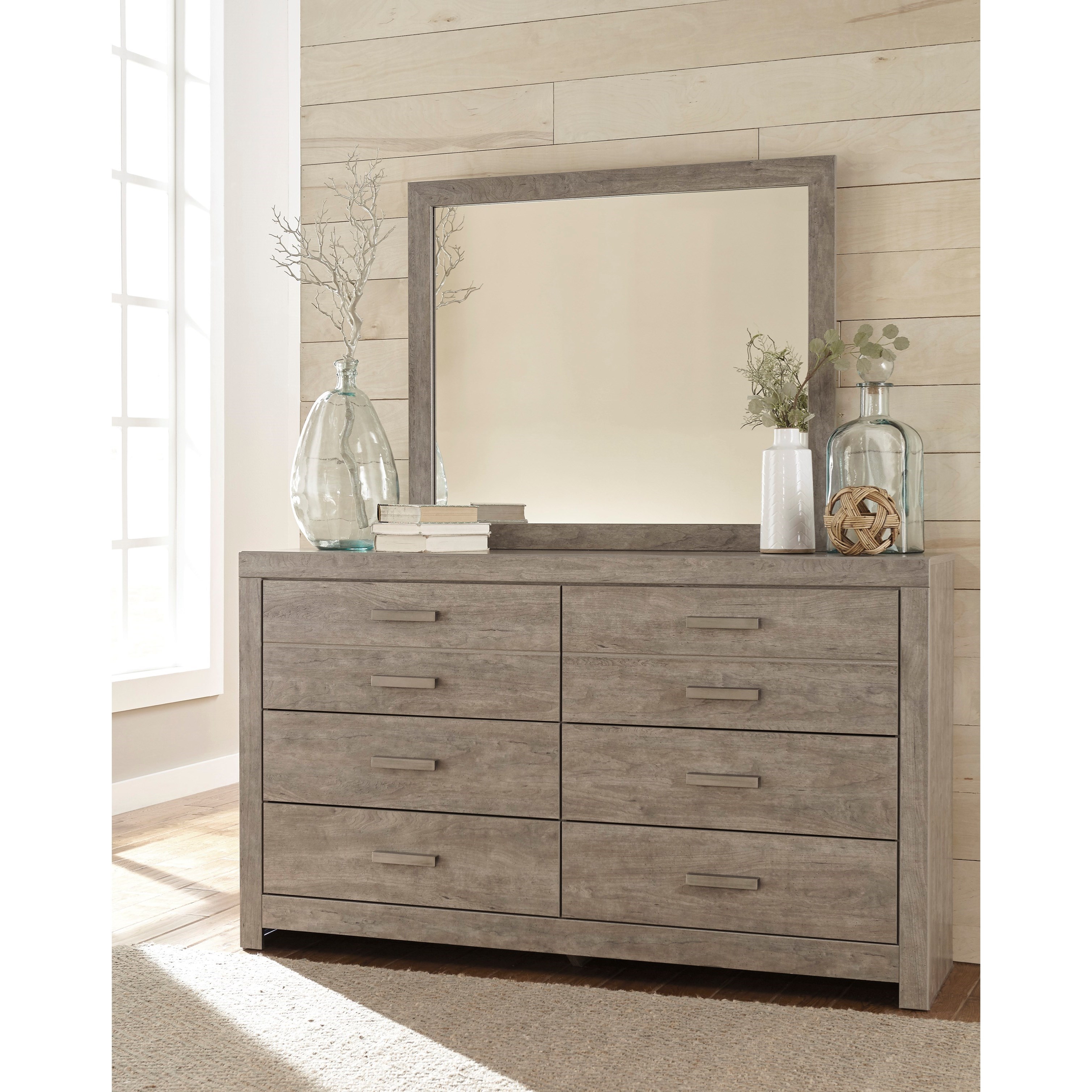 Ashley Signature Design Culverbach Contemporary 6 Drawer Dresser and