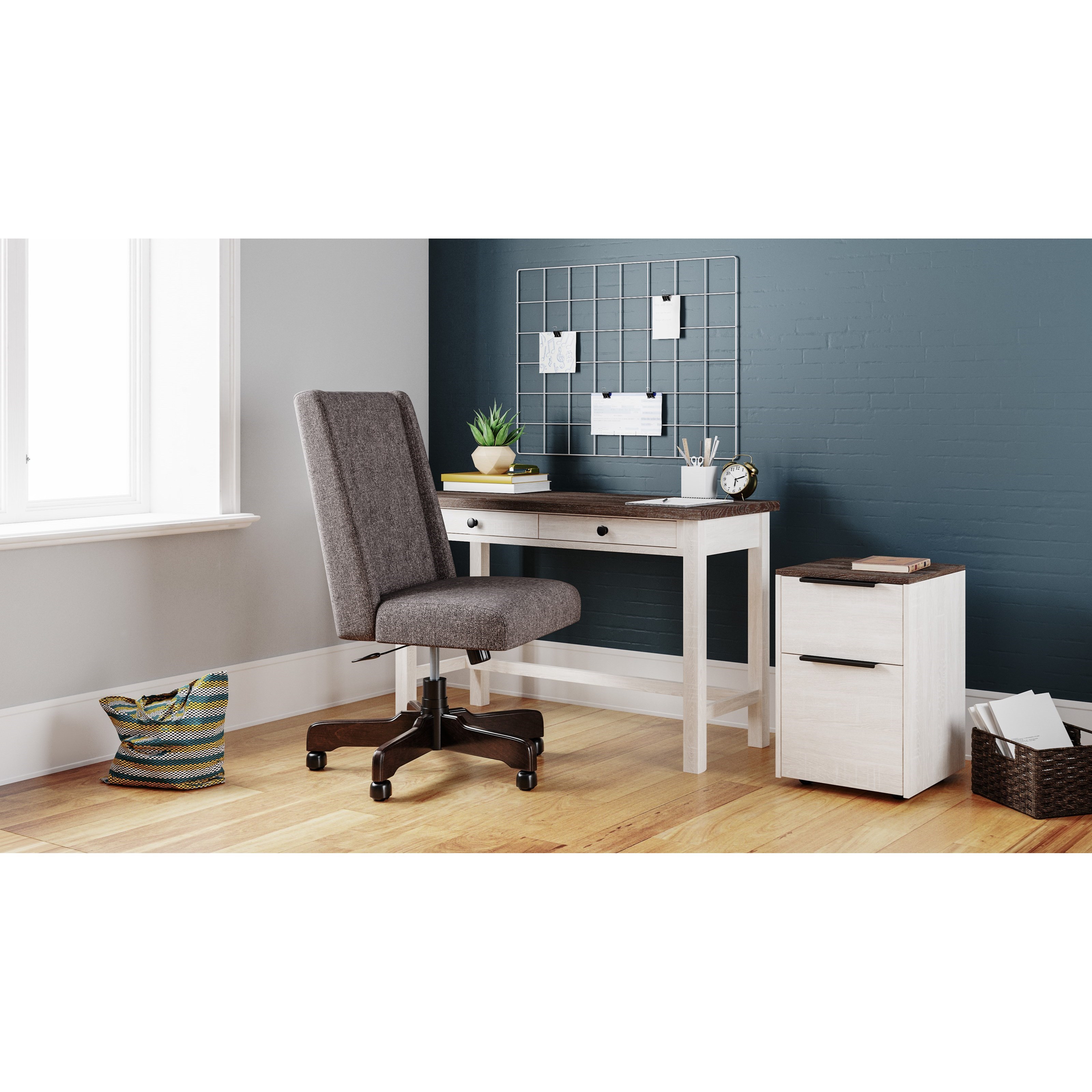 Signature Design by Ashley Dorrinson TwoTone Home Office Desk with 2