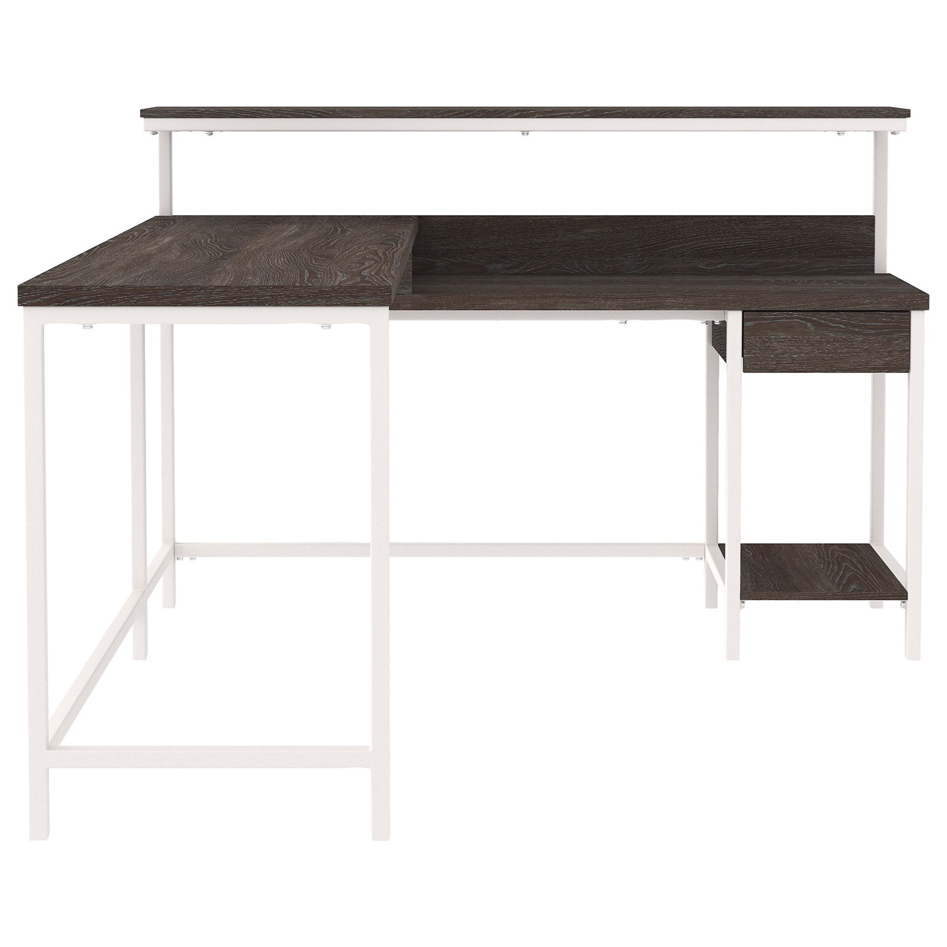 Signature Design by Ashley Dorrinson LDesk with Storage and White