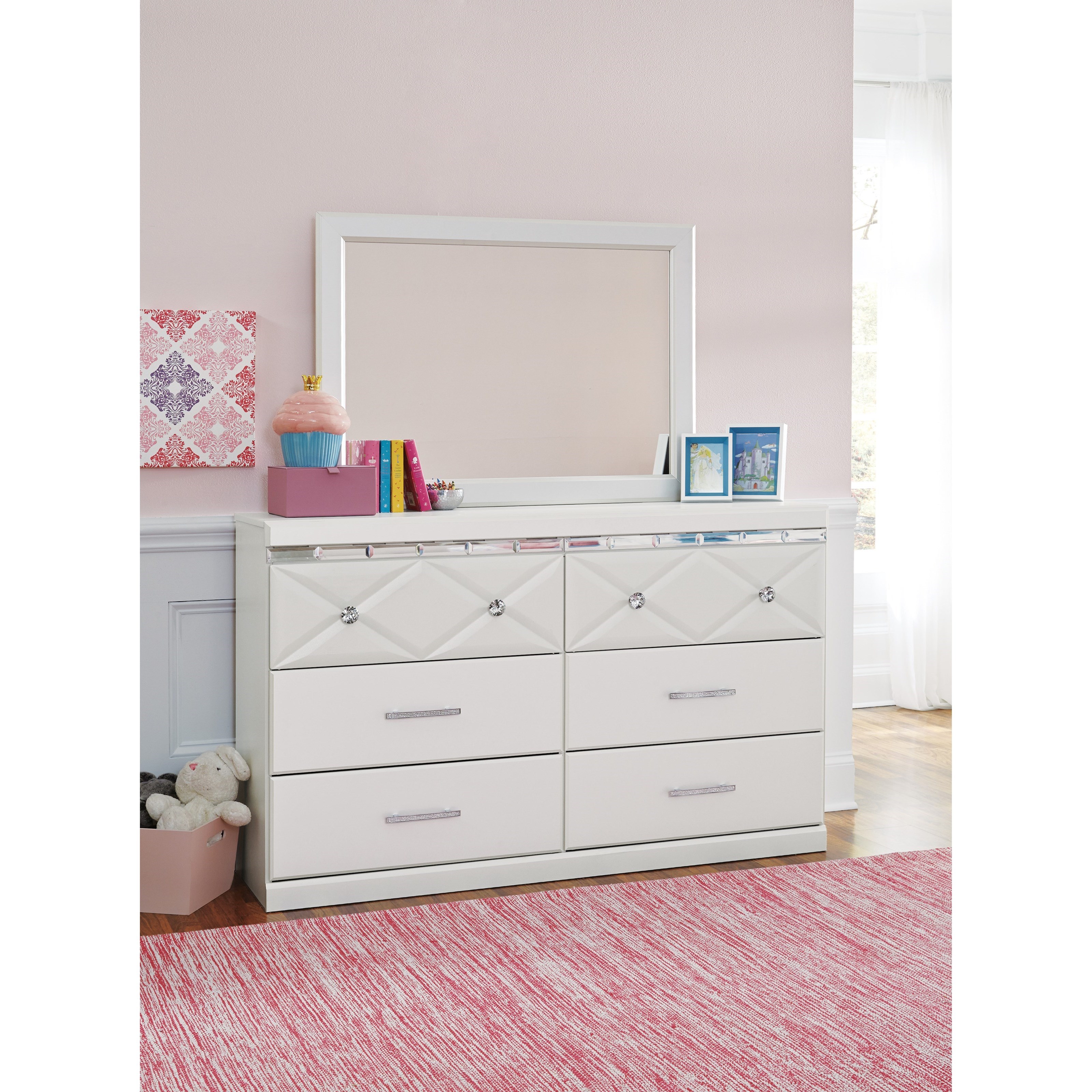 Ashley Signature Design Dreamur B35131 6Drawer Dresser with Faux