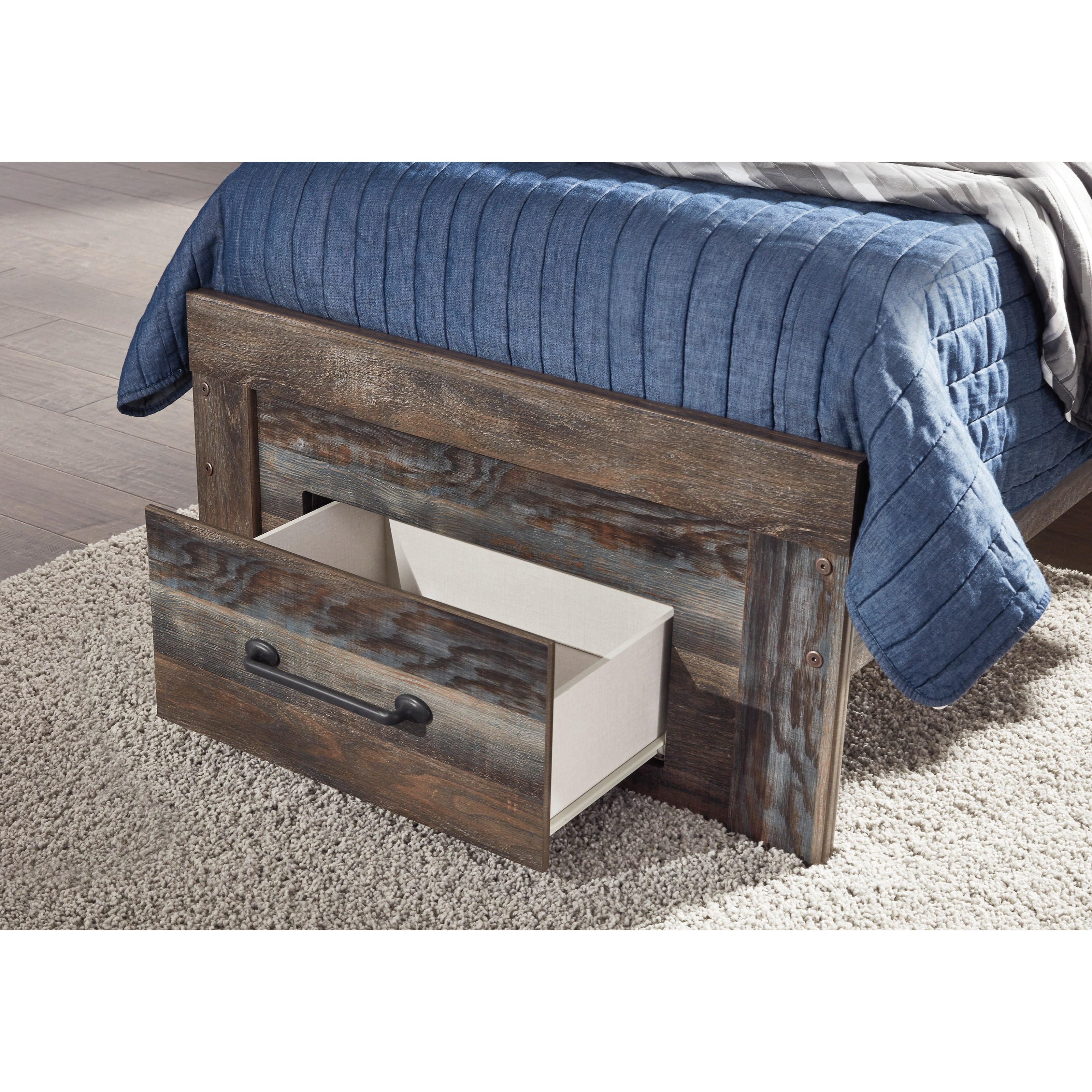 Signature Design by Ashley Drystan Rustic Twin Bed with Light