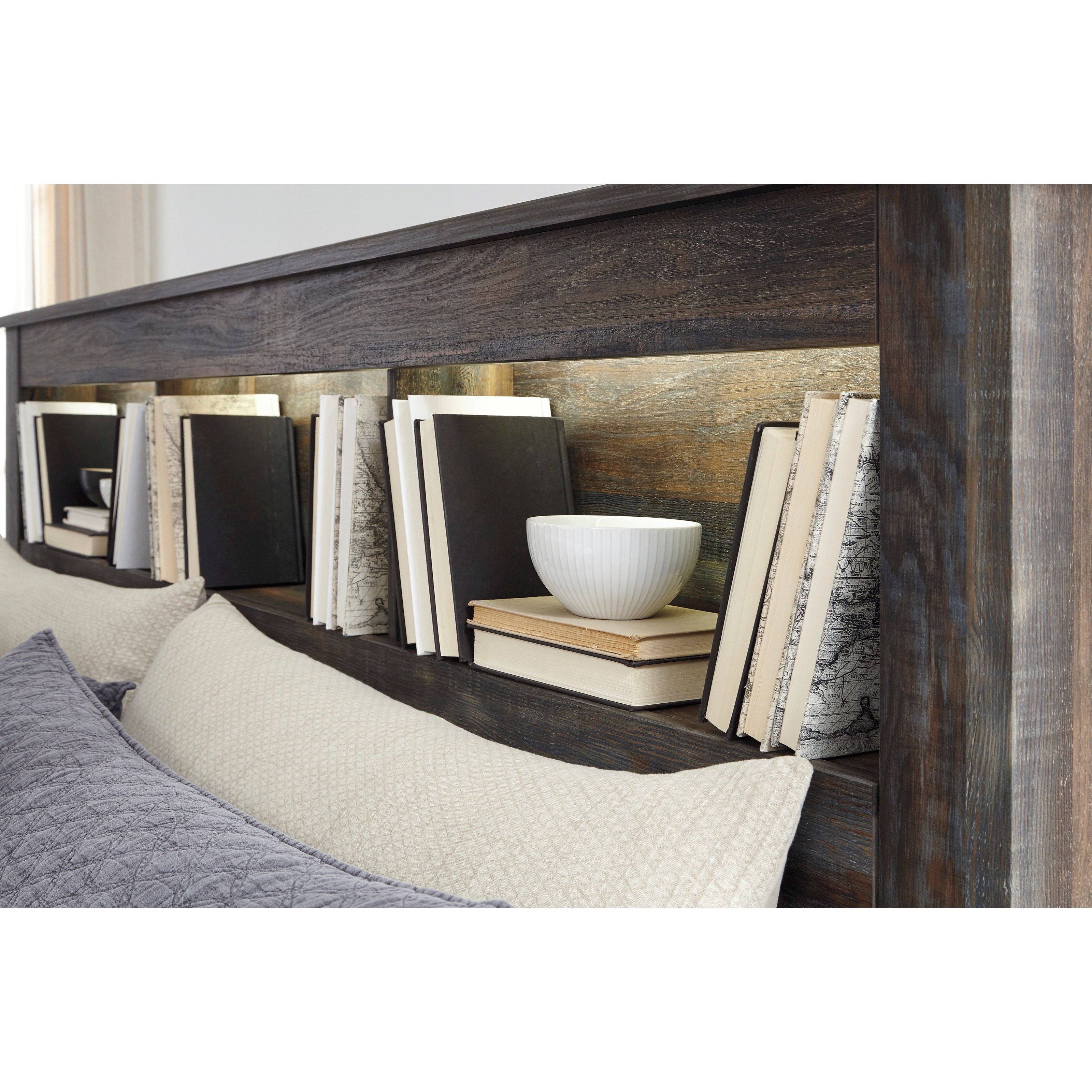 Signature Design by Ashley Drystan Rustic Queen Bookcase Bed Royal