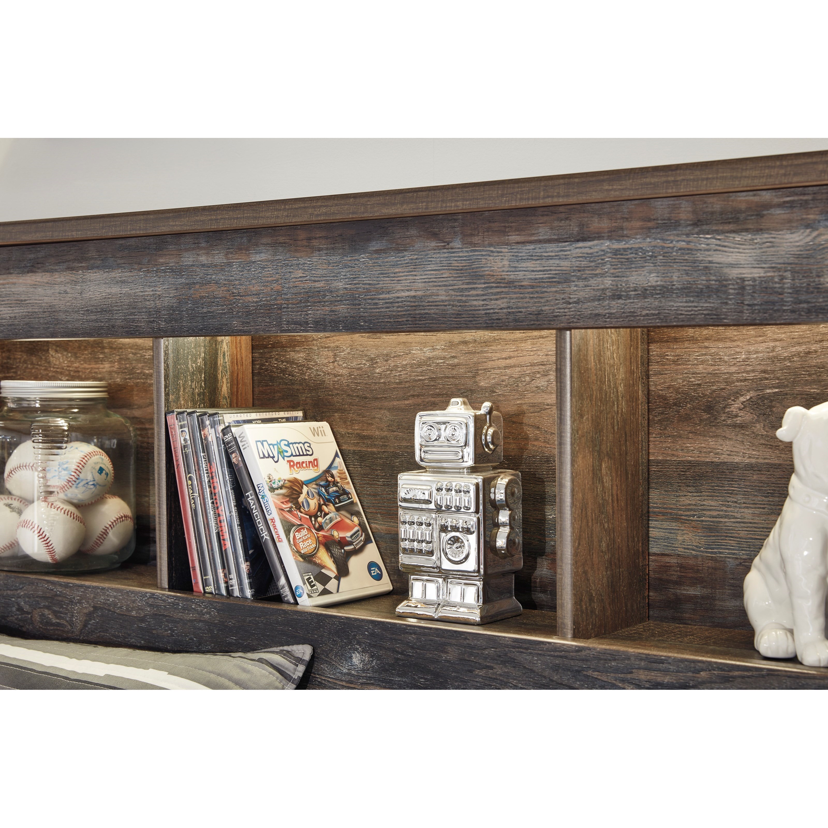 Signature Design by Ashley Drystan Rustic Full Bookcase Bed with