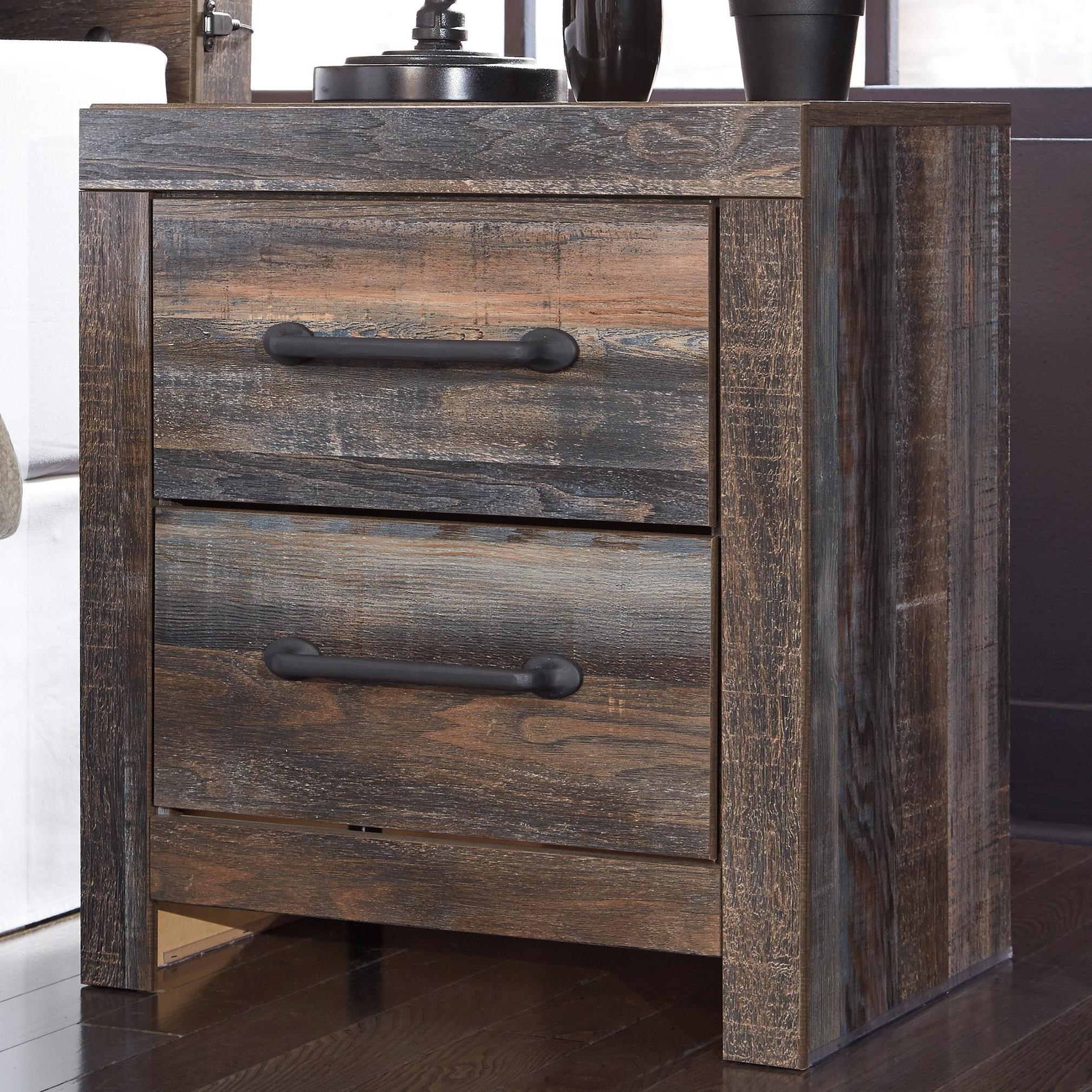 Signature Design by Ashley Drystan B21192 Rustic Two Drawer Nightstand