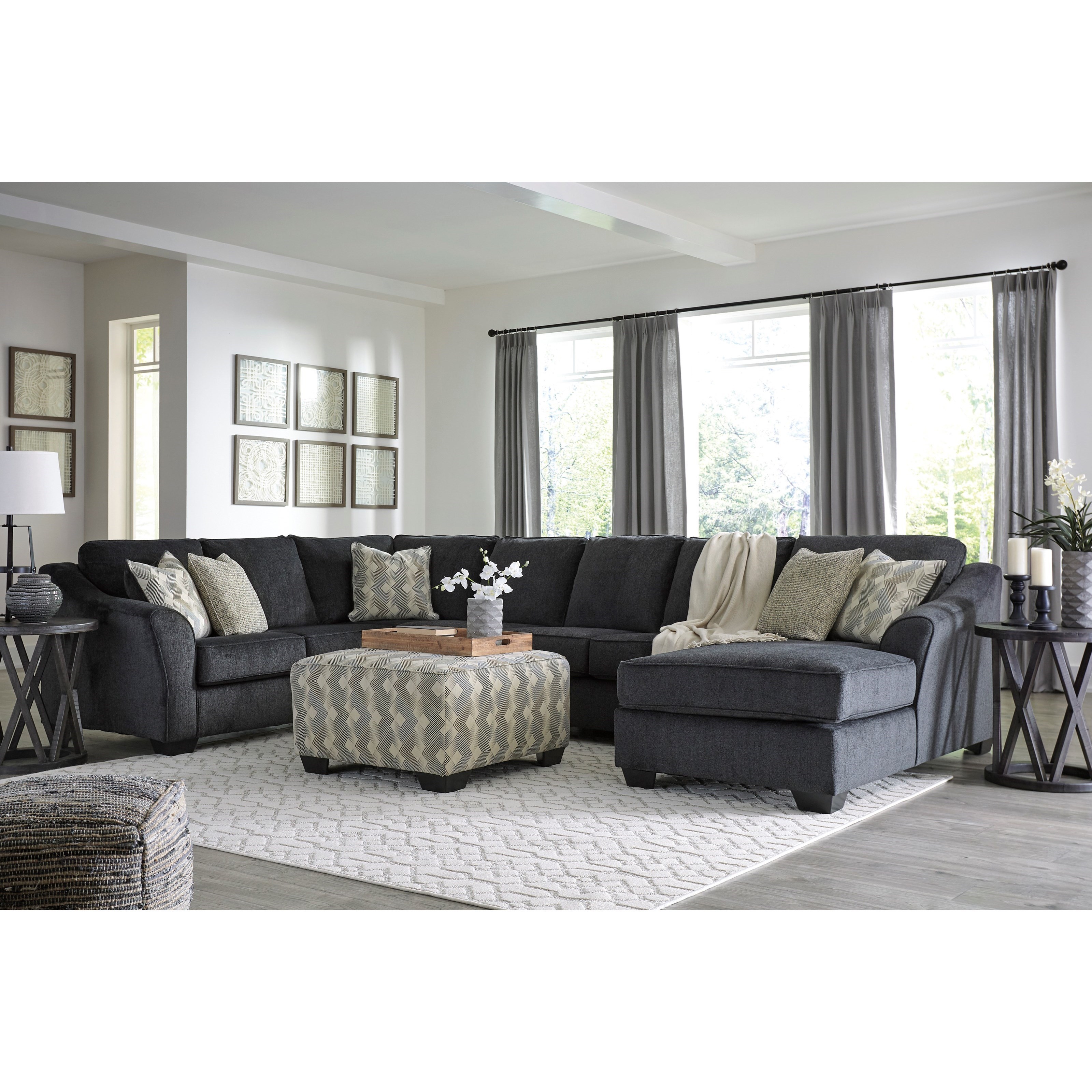 Signature Design by Ashley Eltmann 4 Piece Sectional with Right Chaise