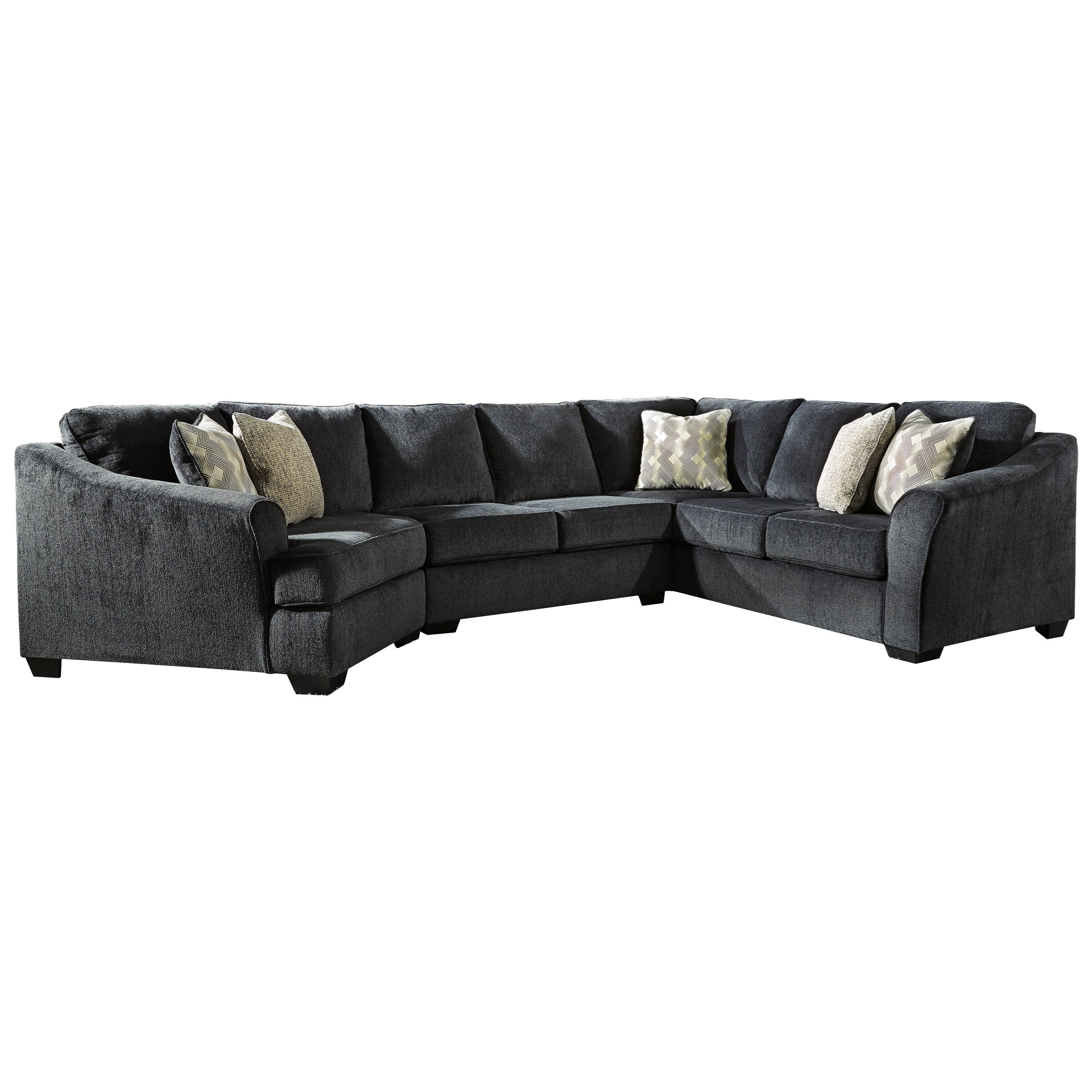 Signature Design by Ashley Eltmann 3Piece Sectional with Left Cuddler
