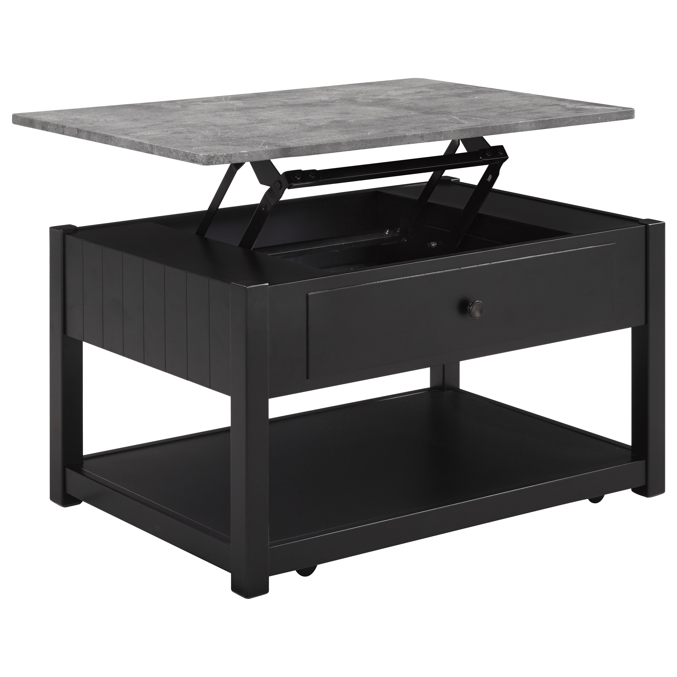 Signature Design by Ashley Ezmonei Lift Top Cocktail Table with Faux Marble Top Find Your