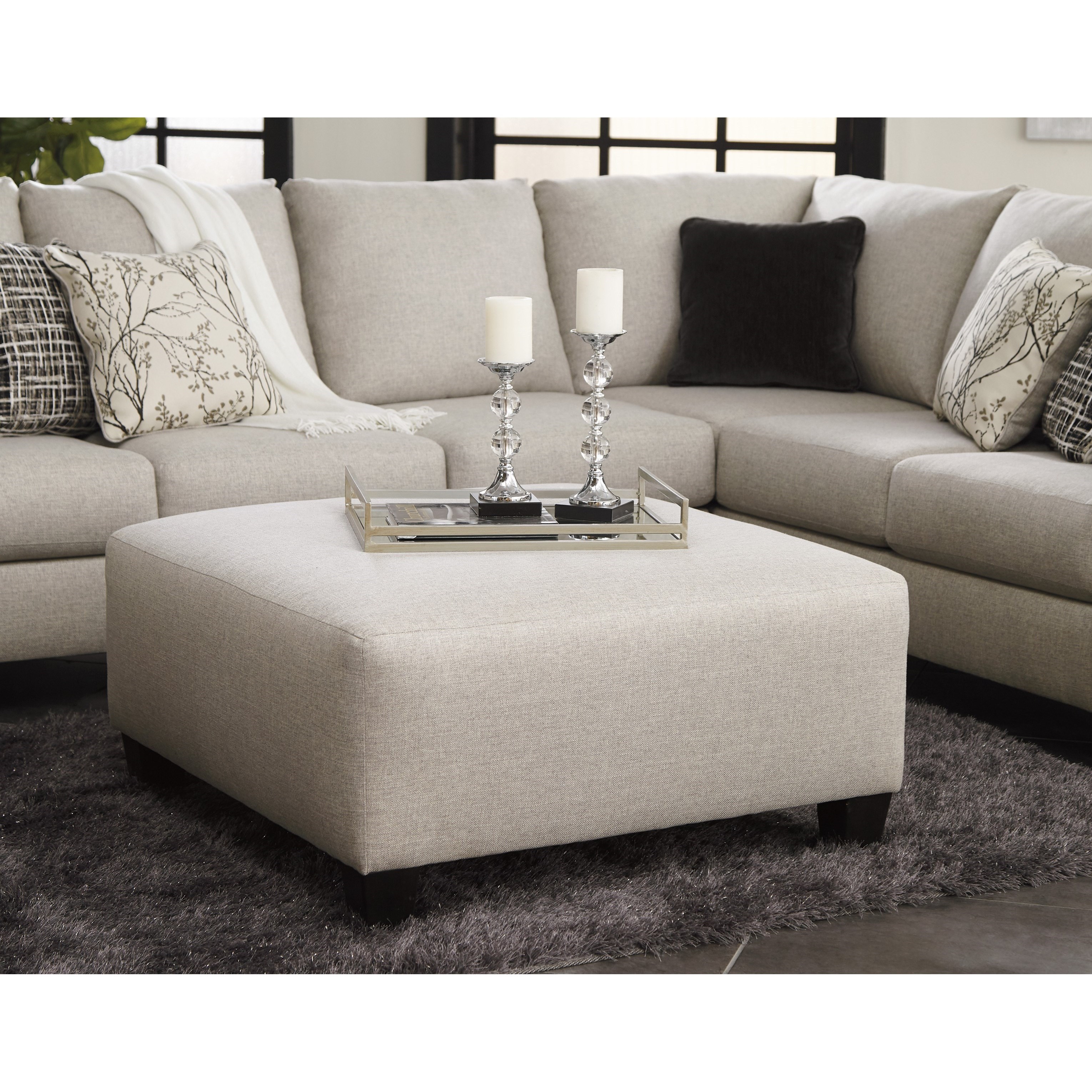 Signature Design by Ashley Hallenberg Oversized Accent Ottoman Value City Furniture Ottomans