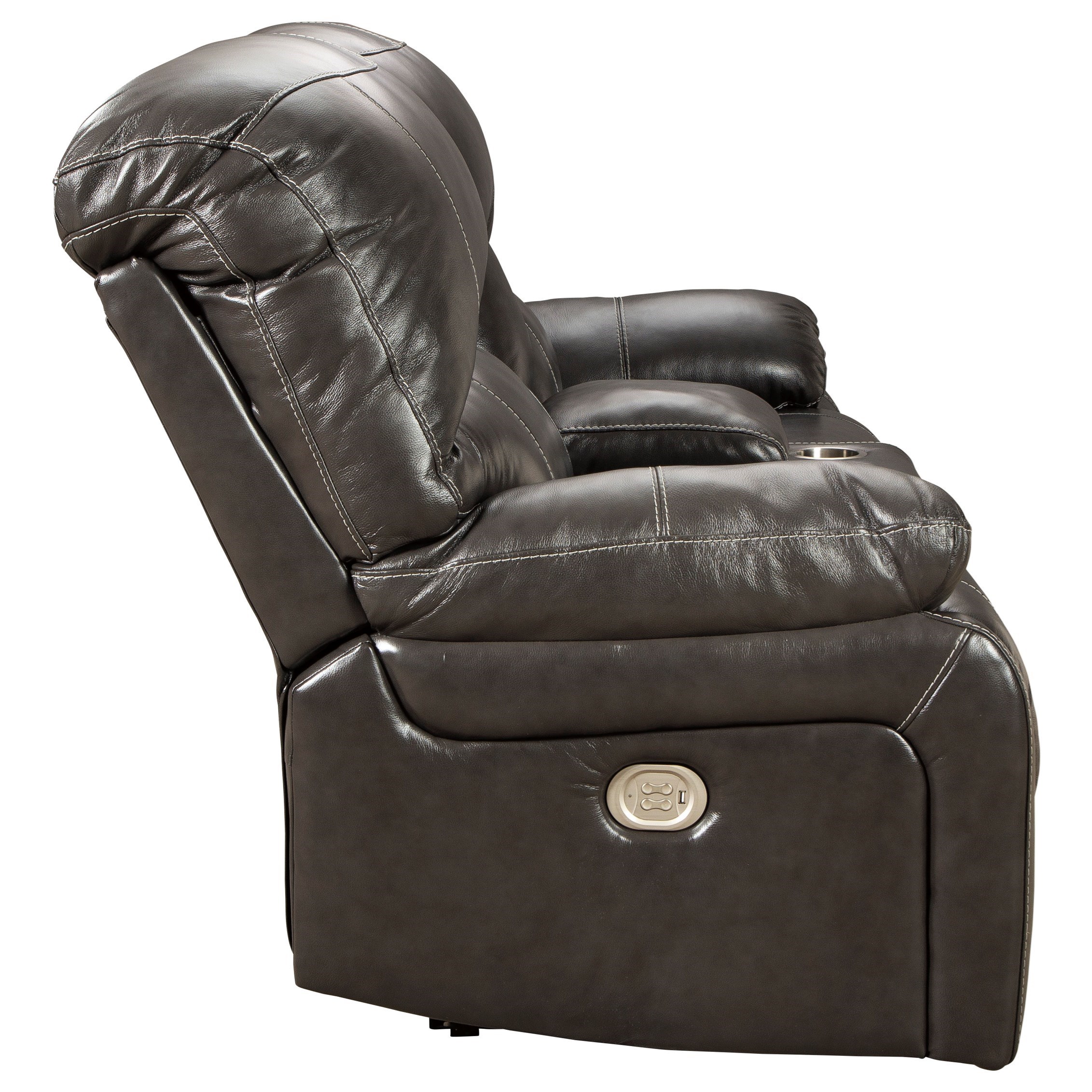 Signature Design by Ashley Hallstrung Leather Match Power Reclining