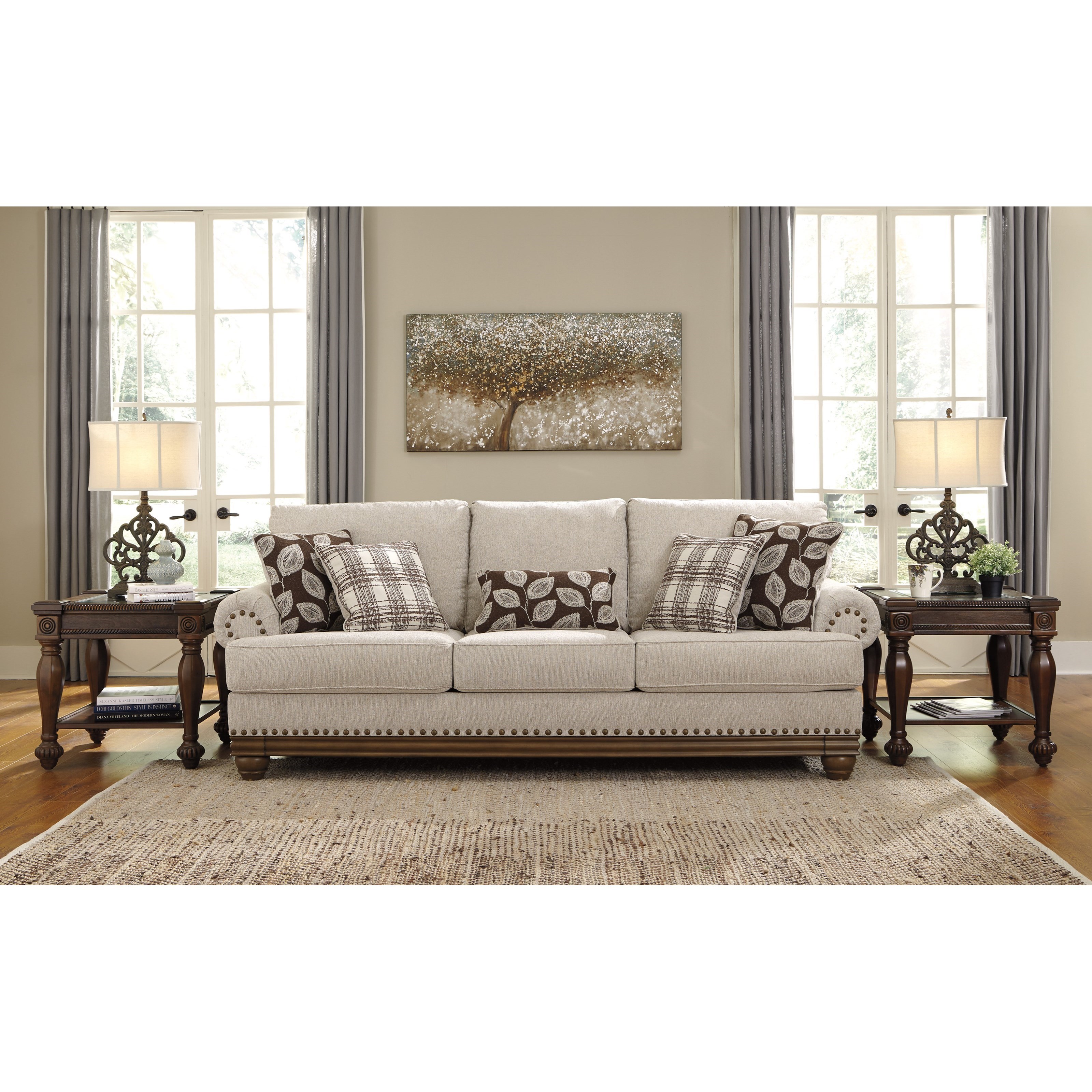 Signature Design by Ashley Harleson Transitional Sofa with Nailhead