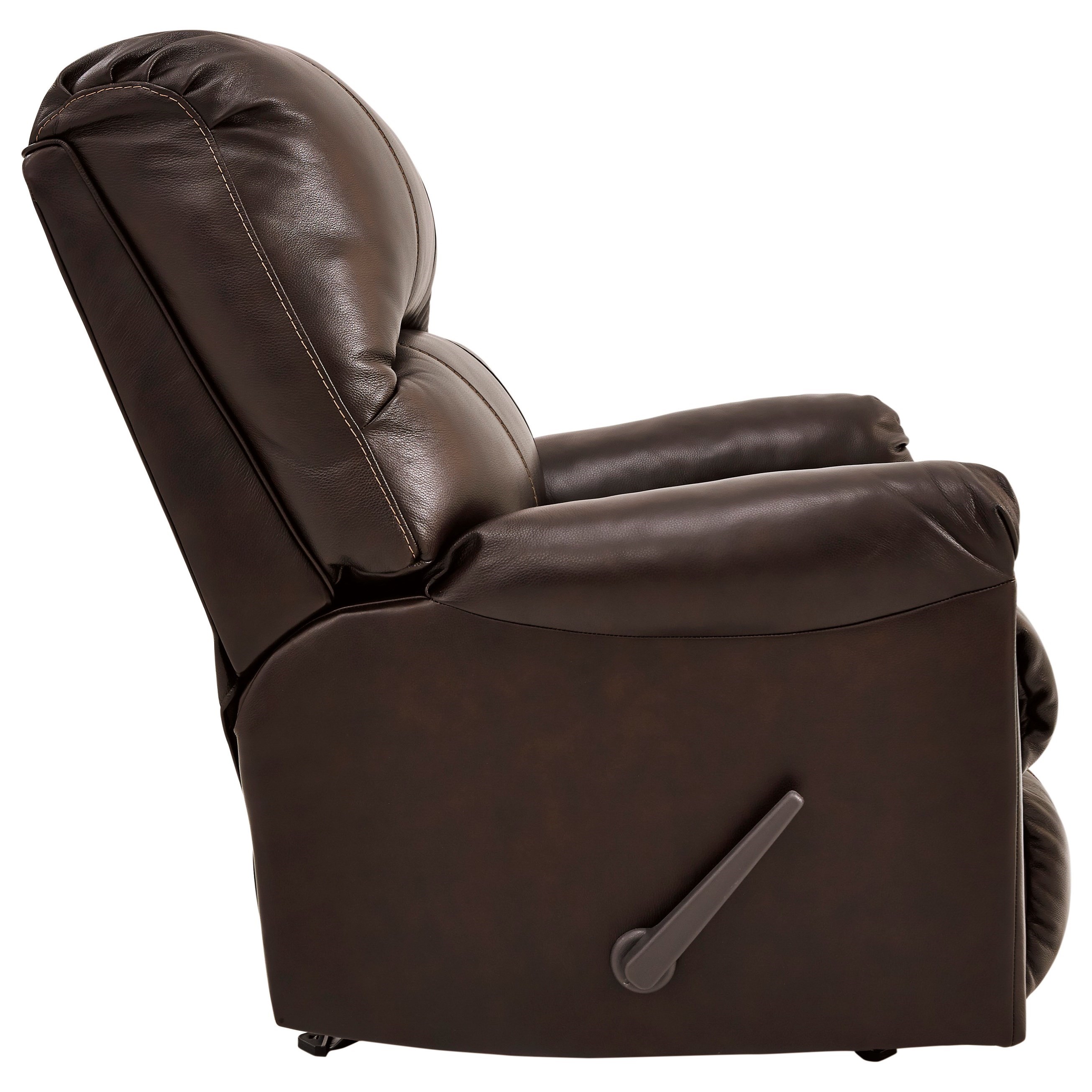 Signature Design by Ashley Hermiston Brown Leather Match Rocker