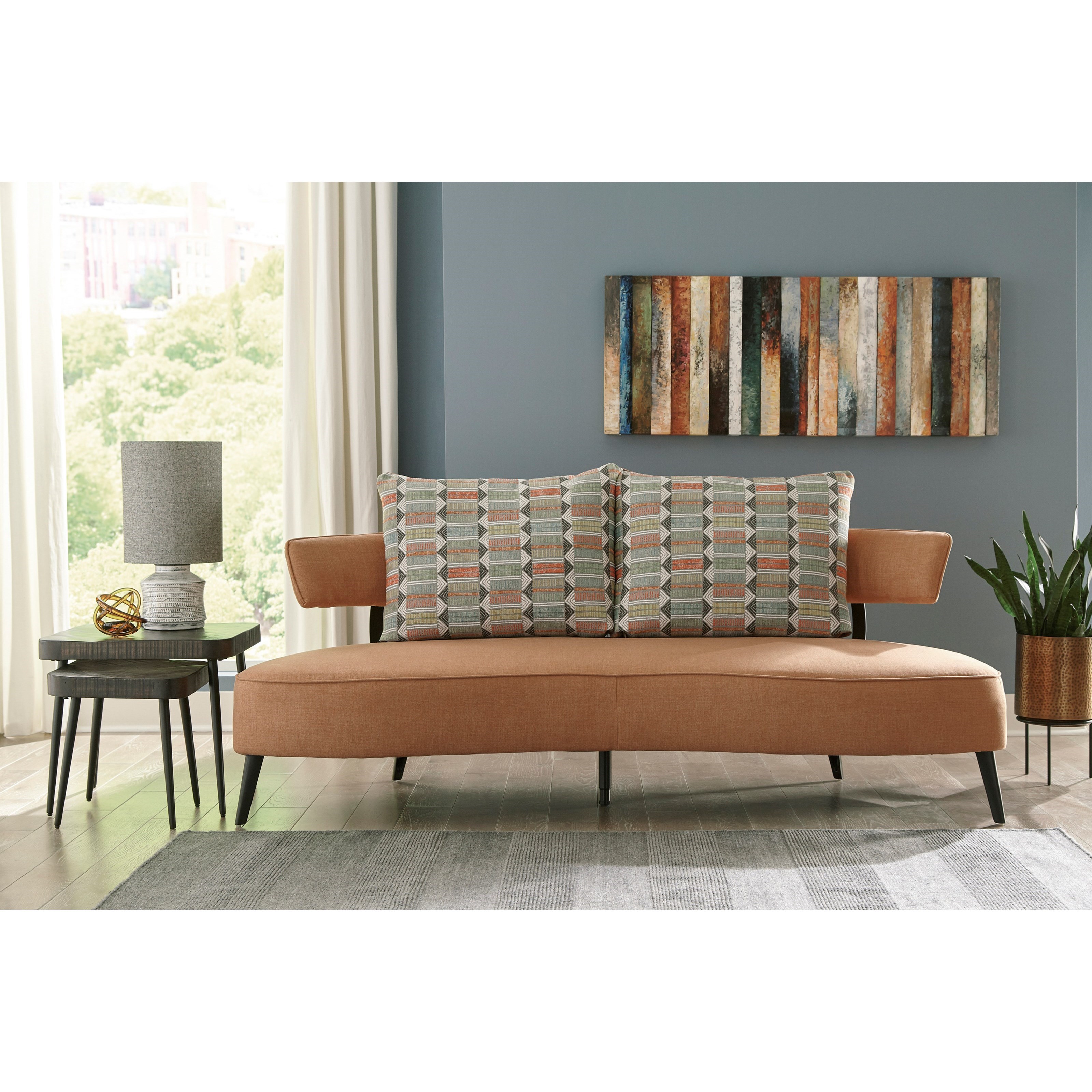 Signature Design by Ashley Hollyann MidCentury Modern Sofa Royal