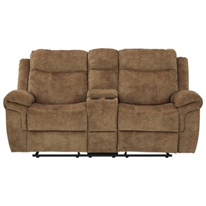 Signature Design by Ashley Huddle-Up Double Reclining Loveseat w/ Console and USB Charging ...