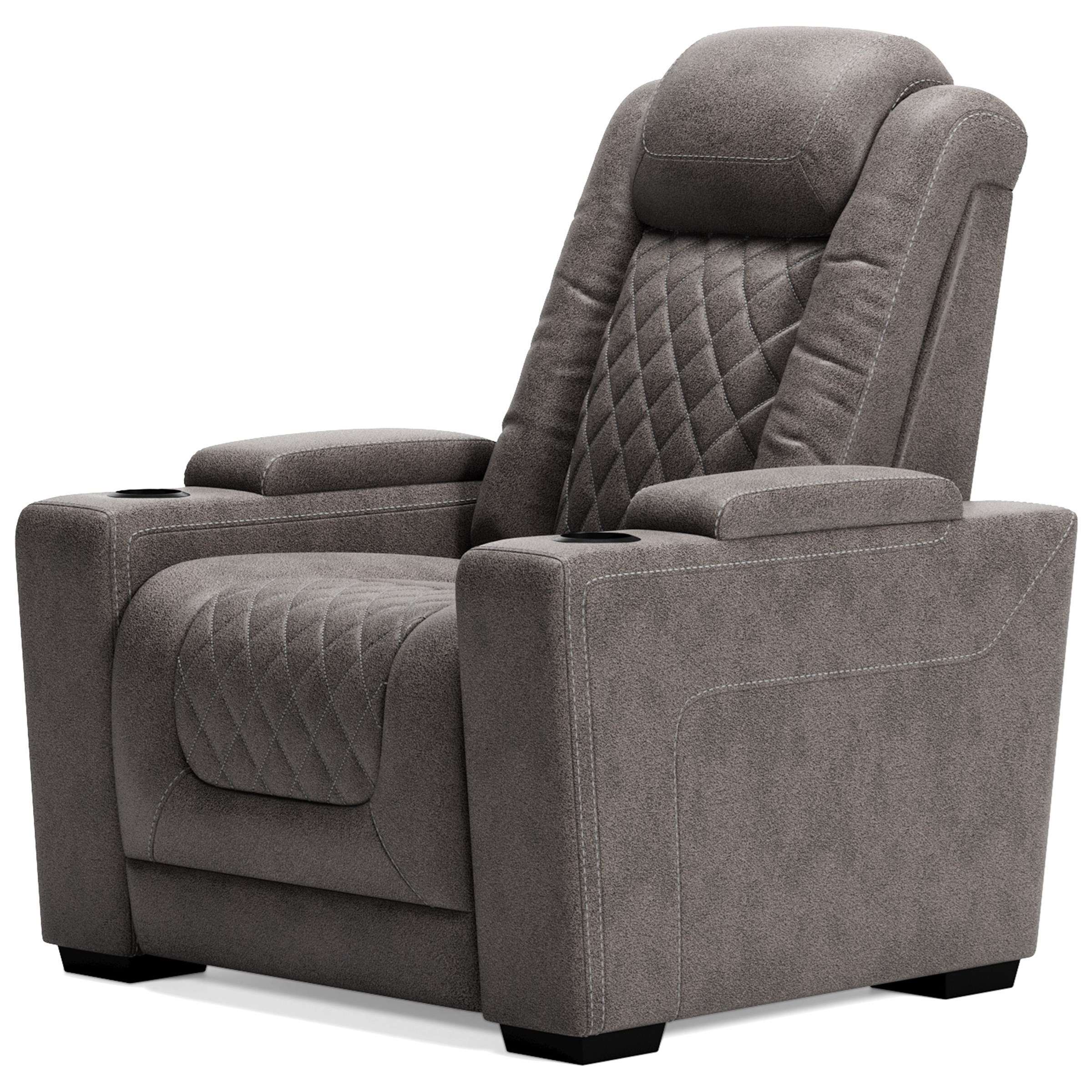 Signature Design by Ashley Hyllmont Faux Leather Power Recliner w/ Adj