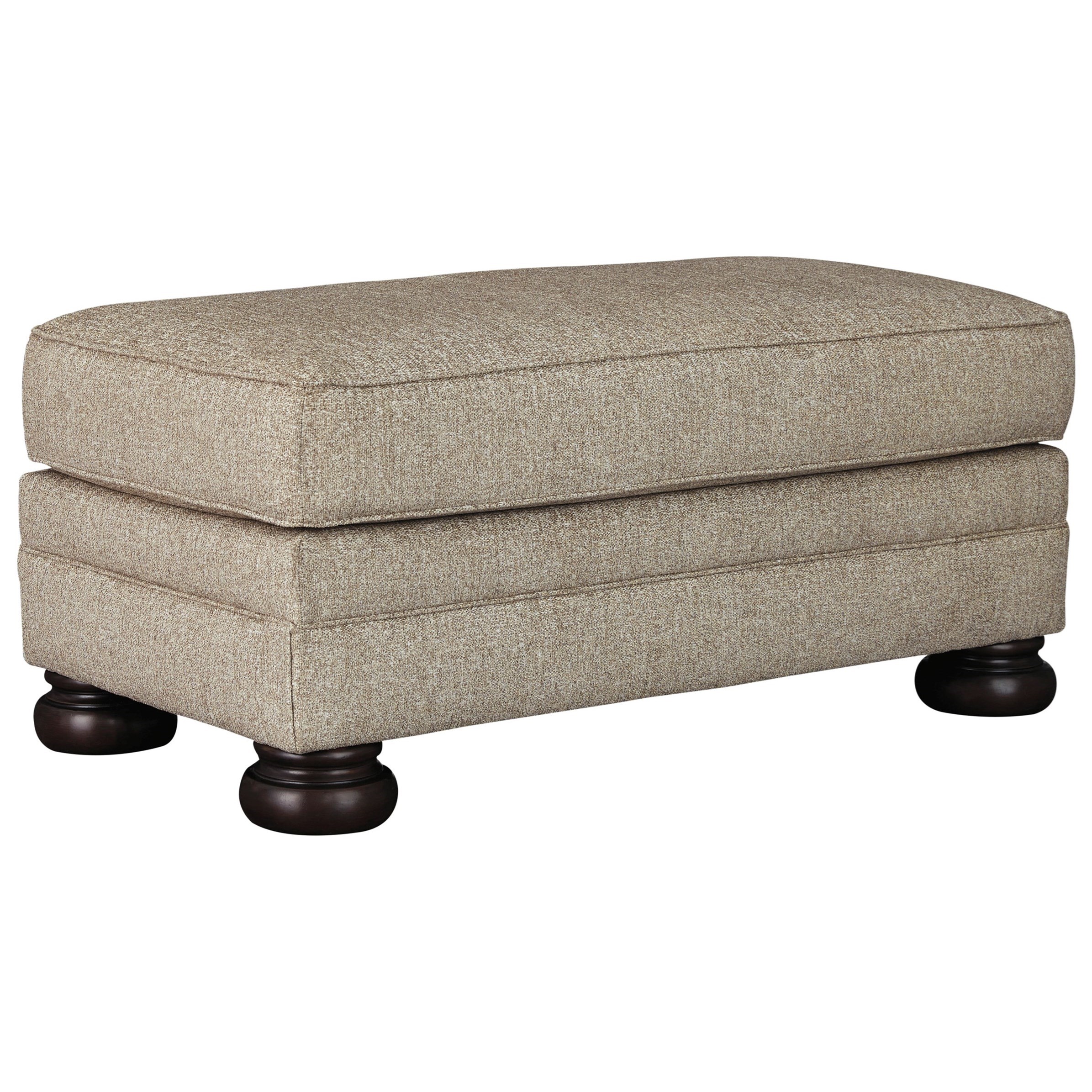 Signature Design by Ashley Kananwood Rectangular Ottoman with Bun Feet