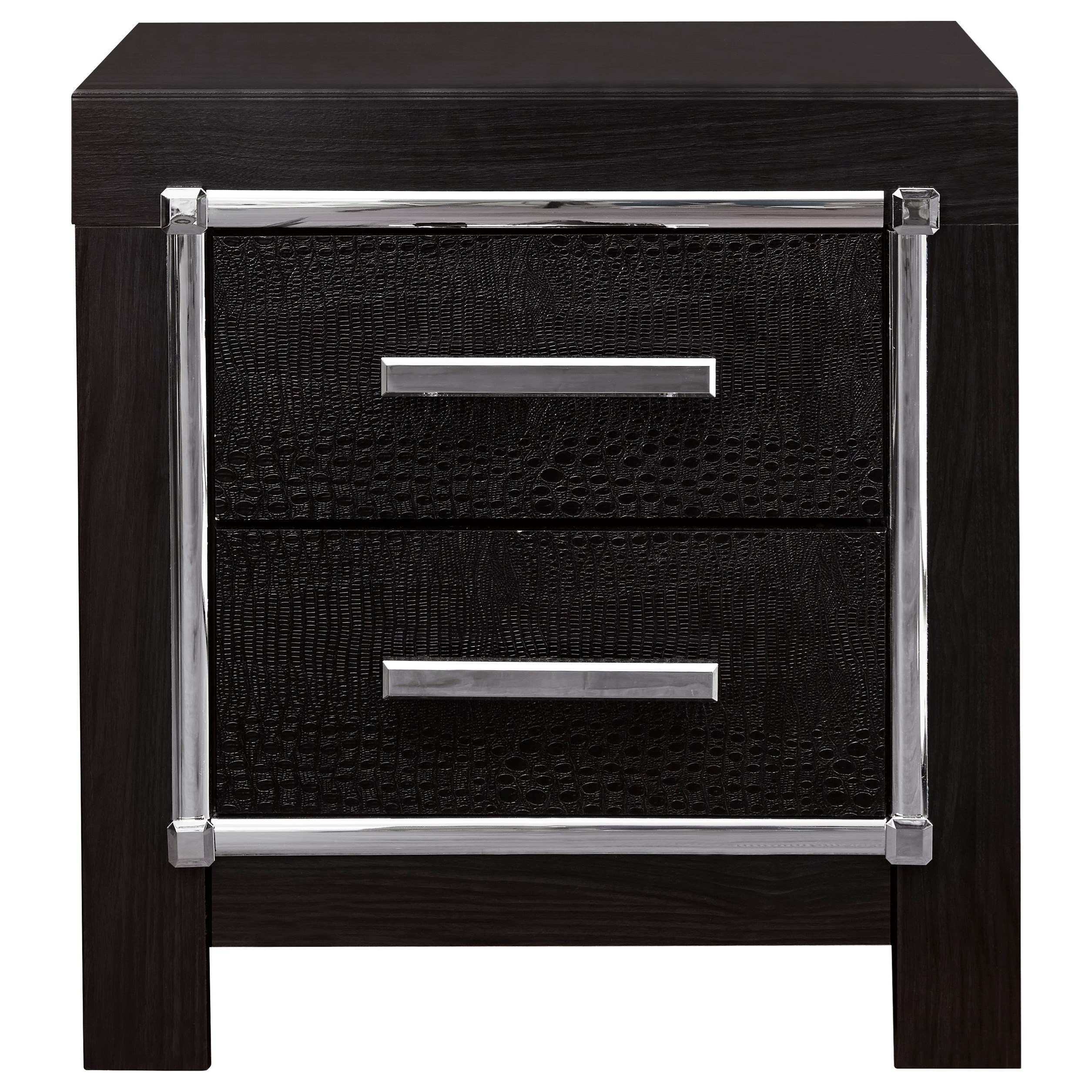 Ashley Signature Design Kaydell B142092 Glam 2Drawer Nightstand with