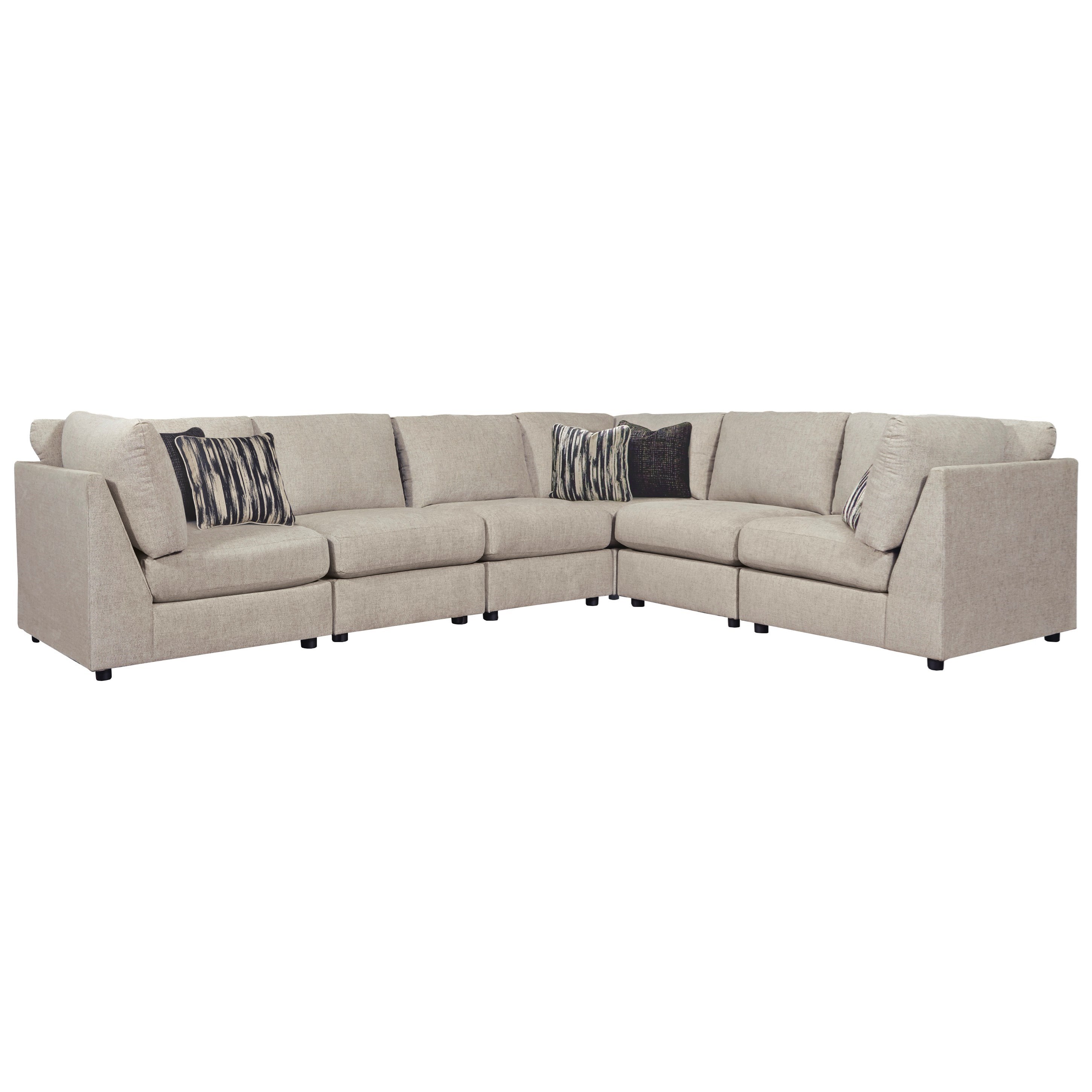 Signature Kellway Contemporary 6Piece Sectional Walker's Furniture