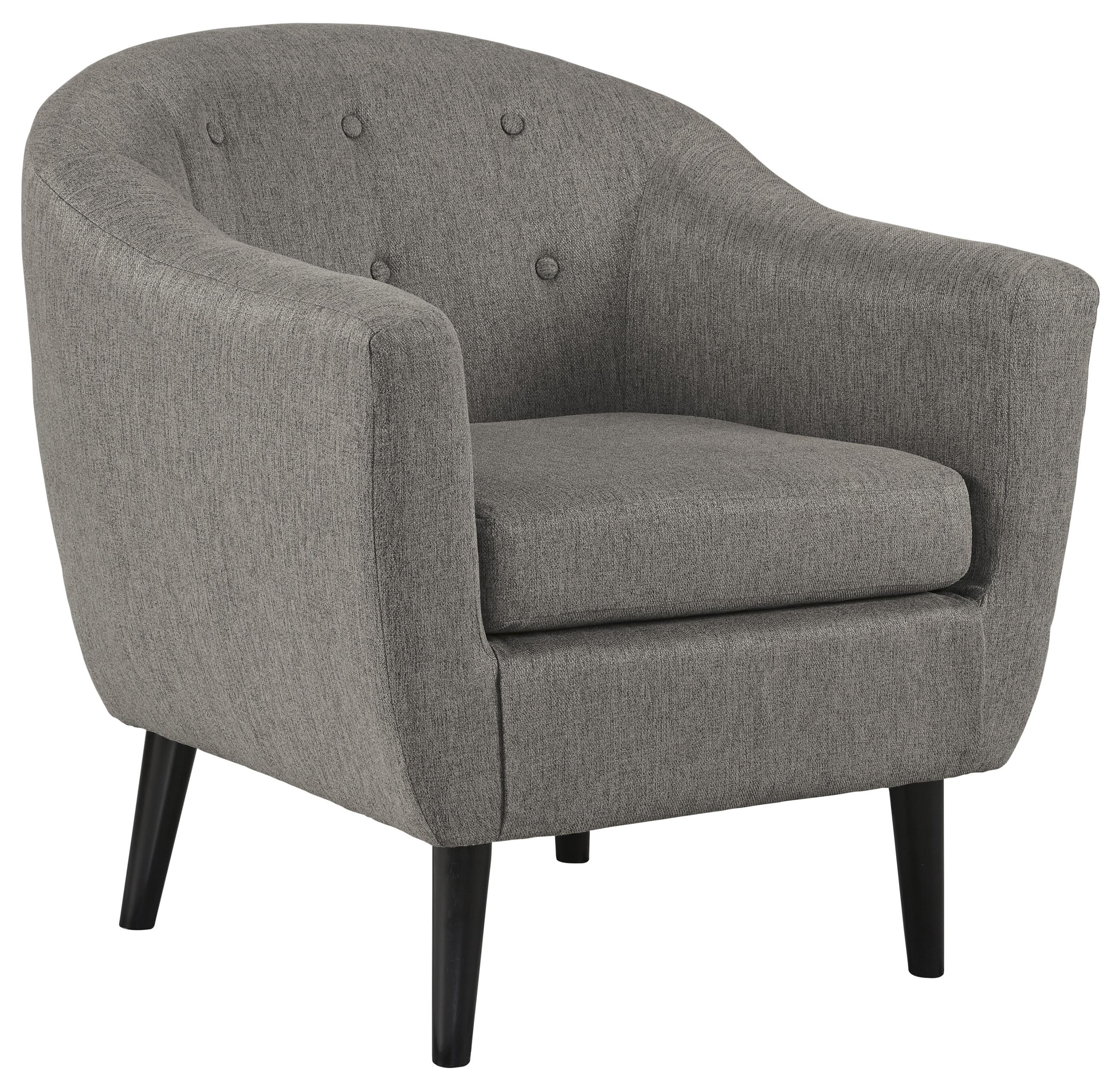 Signature Design by Ashley Klorey MidCentury Modern Accent Chair with Tufted Back and Rounded