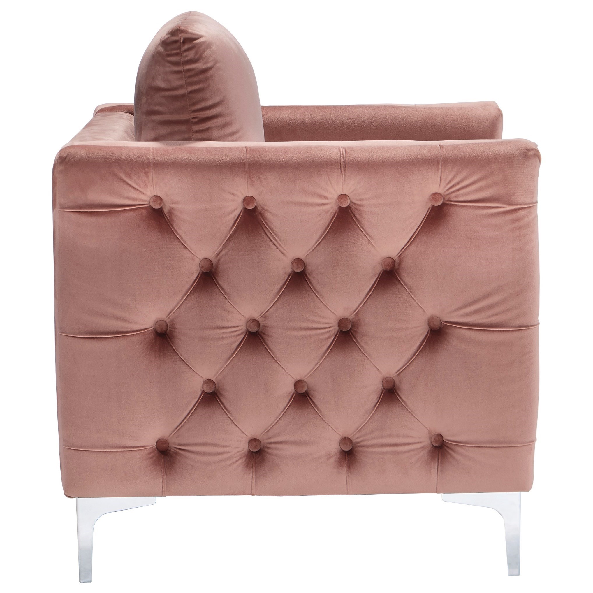 Signature Design by Ashley Lizmont Glam Blush Pink Velvet Accent Chair