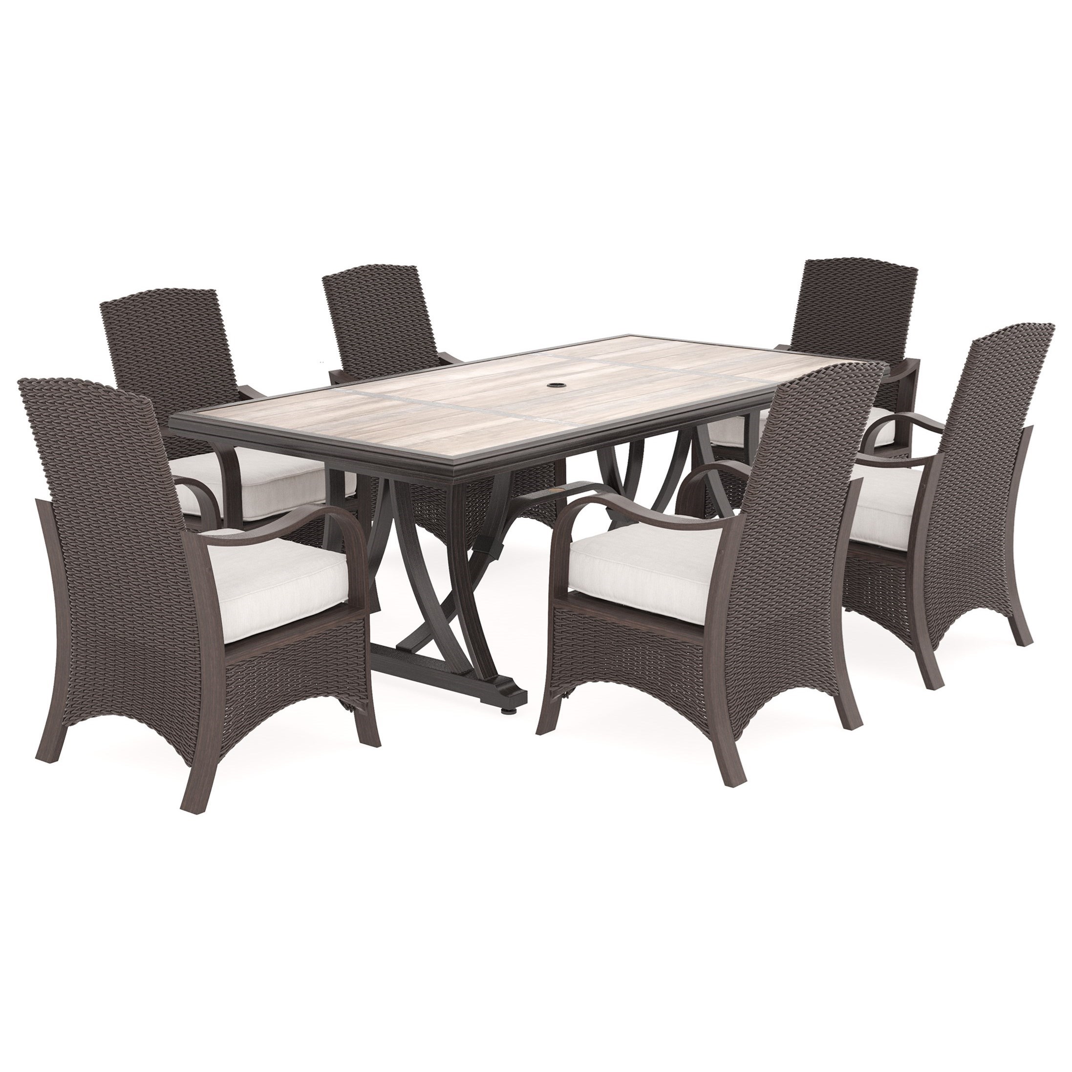 Signature Design by Ashley Marsh Creek 7 Piece Outdoor