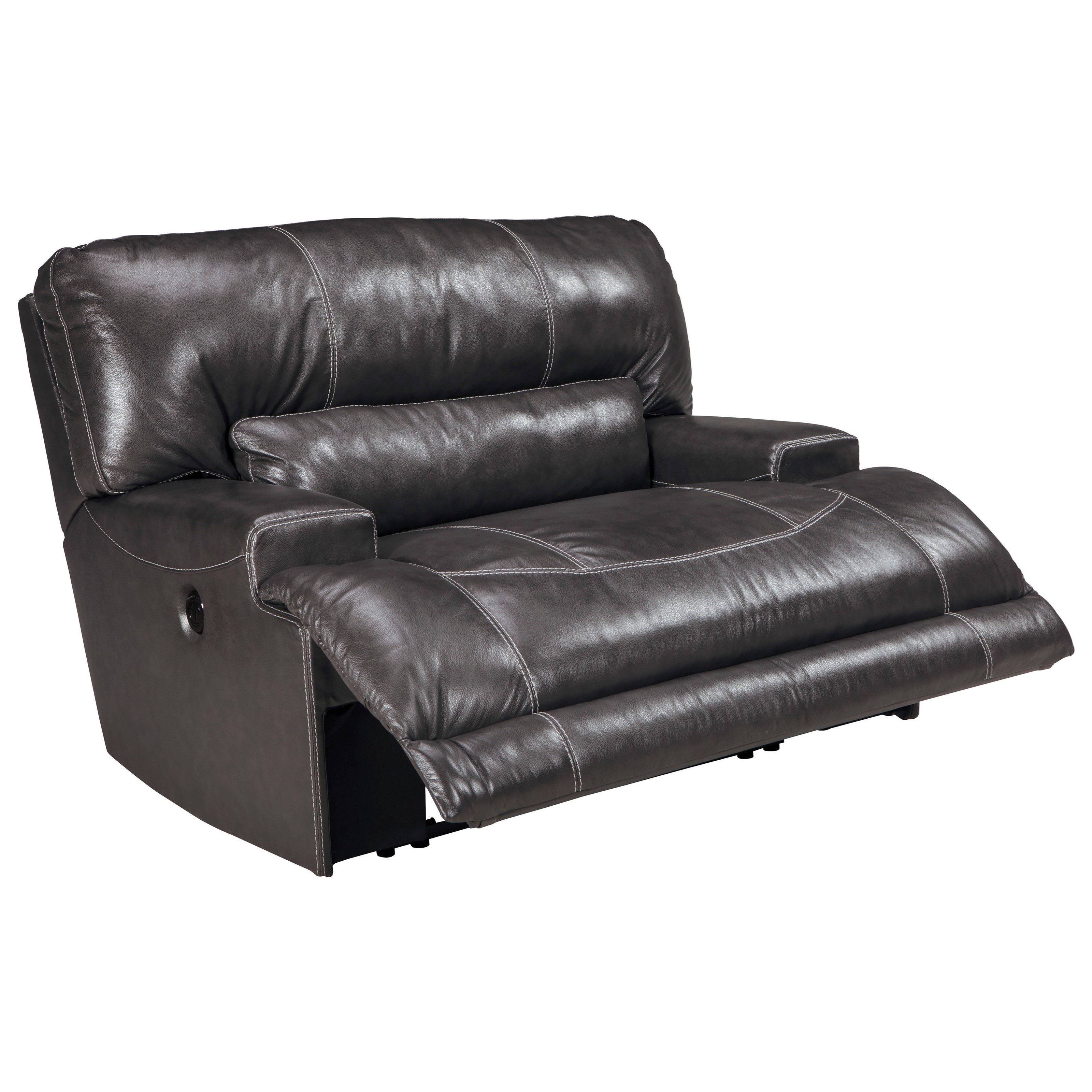 Ashley Signature Design McCaskill U6090052 Contemporary Leather Match Wide Seat Recliner Dunk