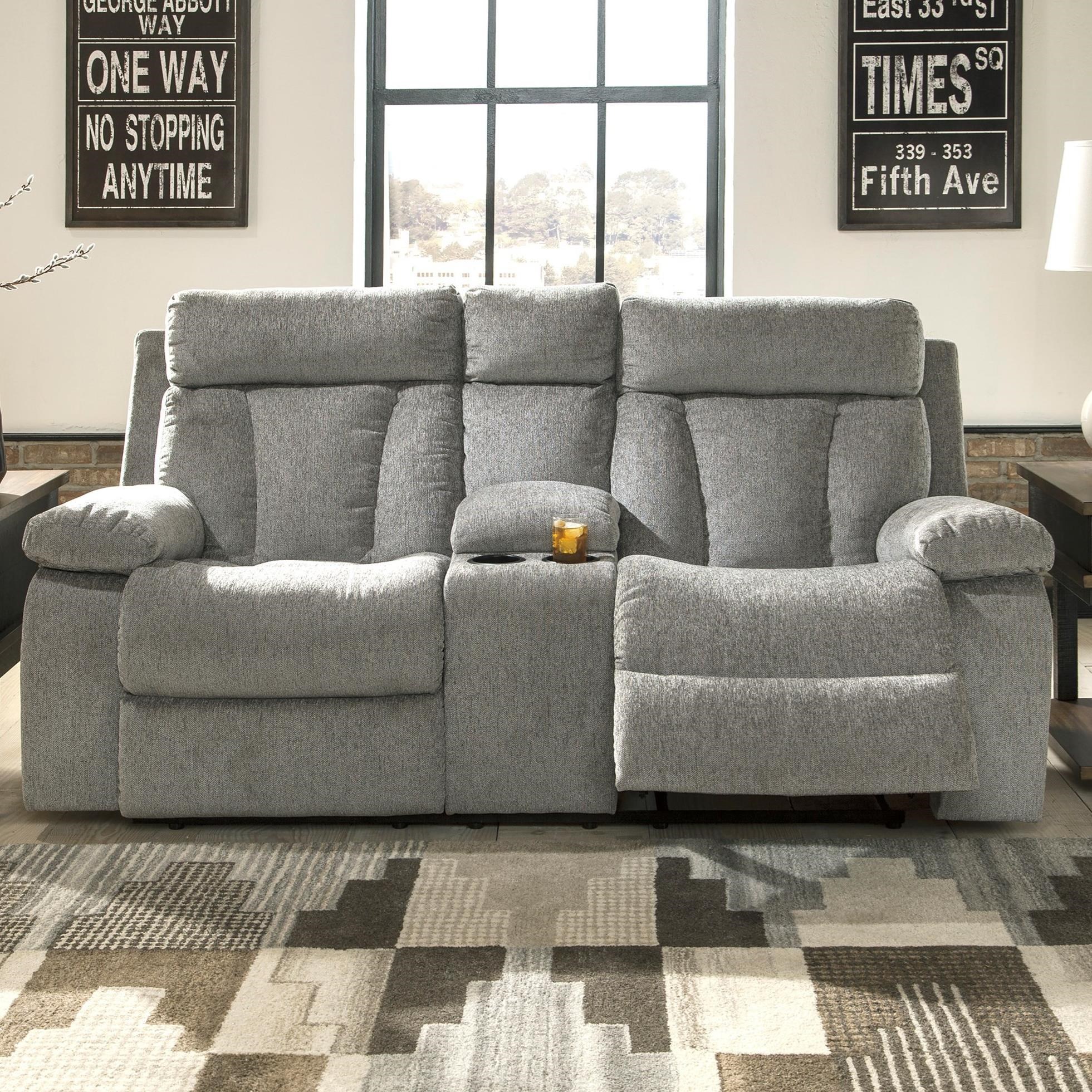 Signature Design by Ashley Mitchiner Casual Double Reclining Love Seat