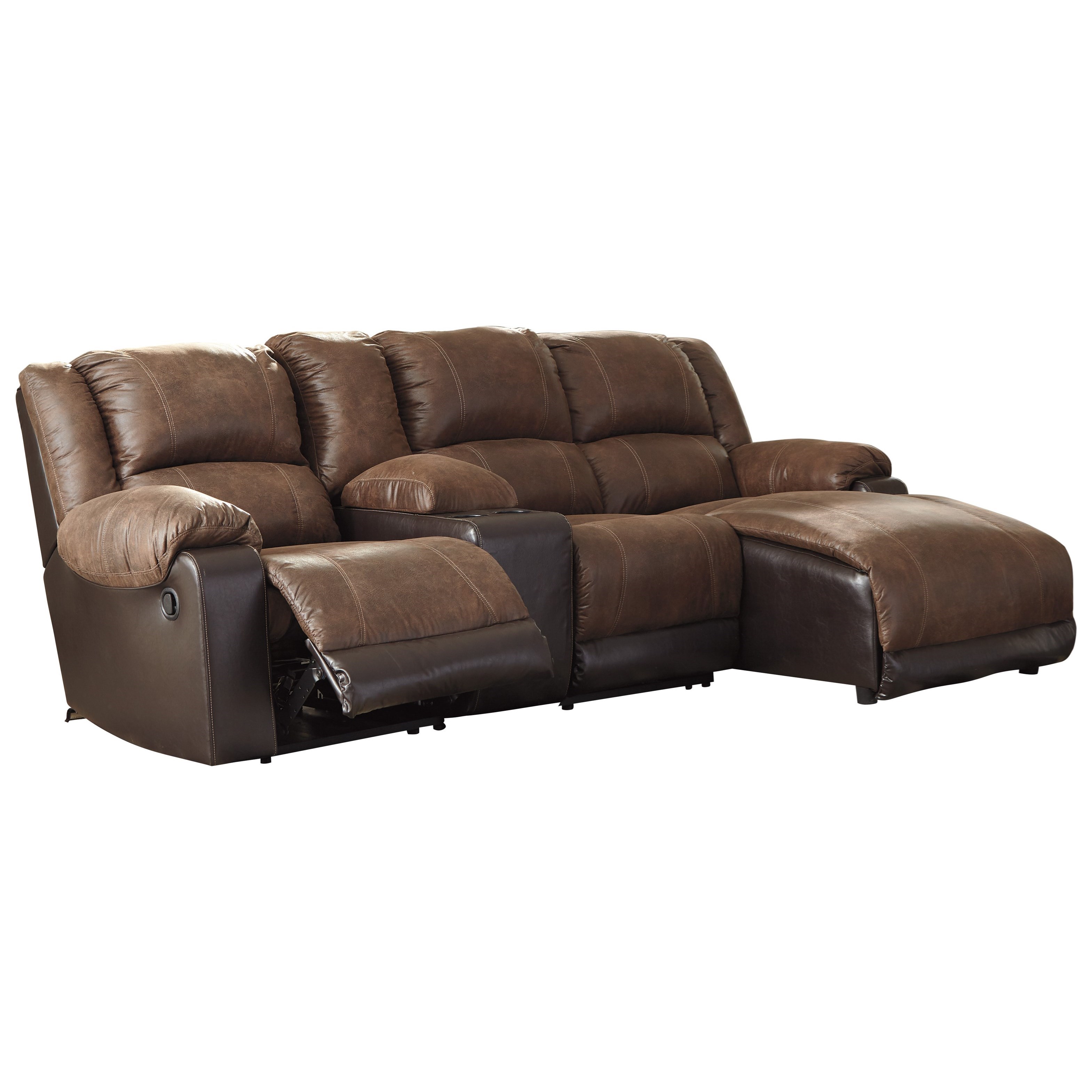 Ashley Signature Design Nantahala Reclining Chaise Sofa with Storage
