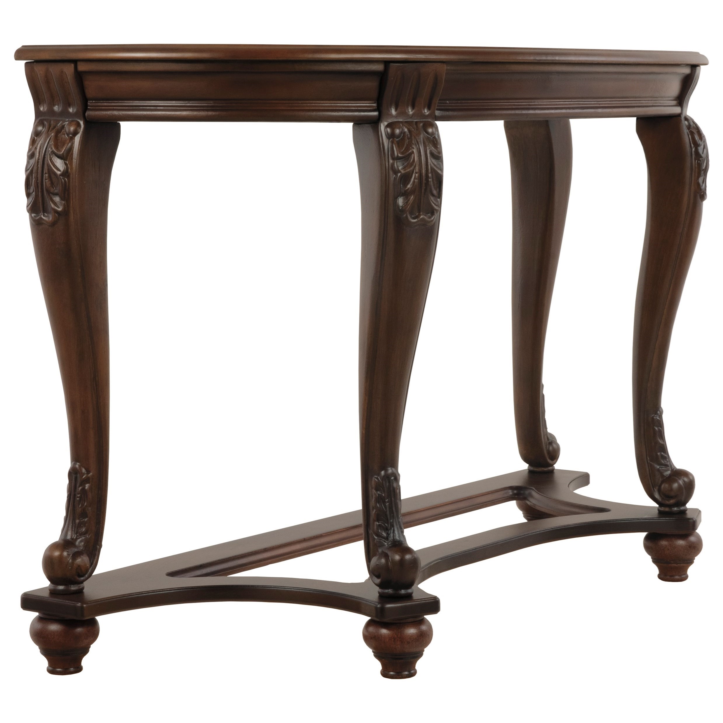Signature Design by Ashley Norcastle Sofa Table With Glass Top Royal