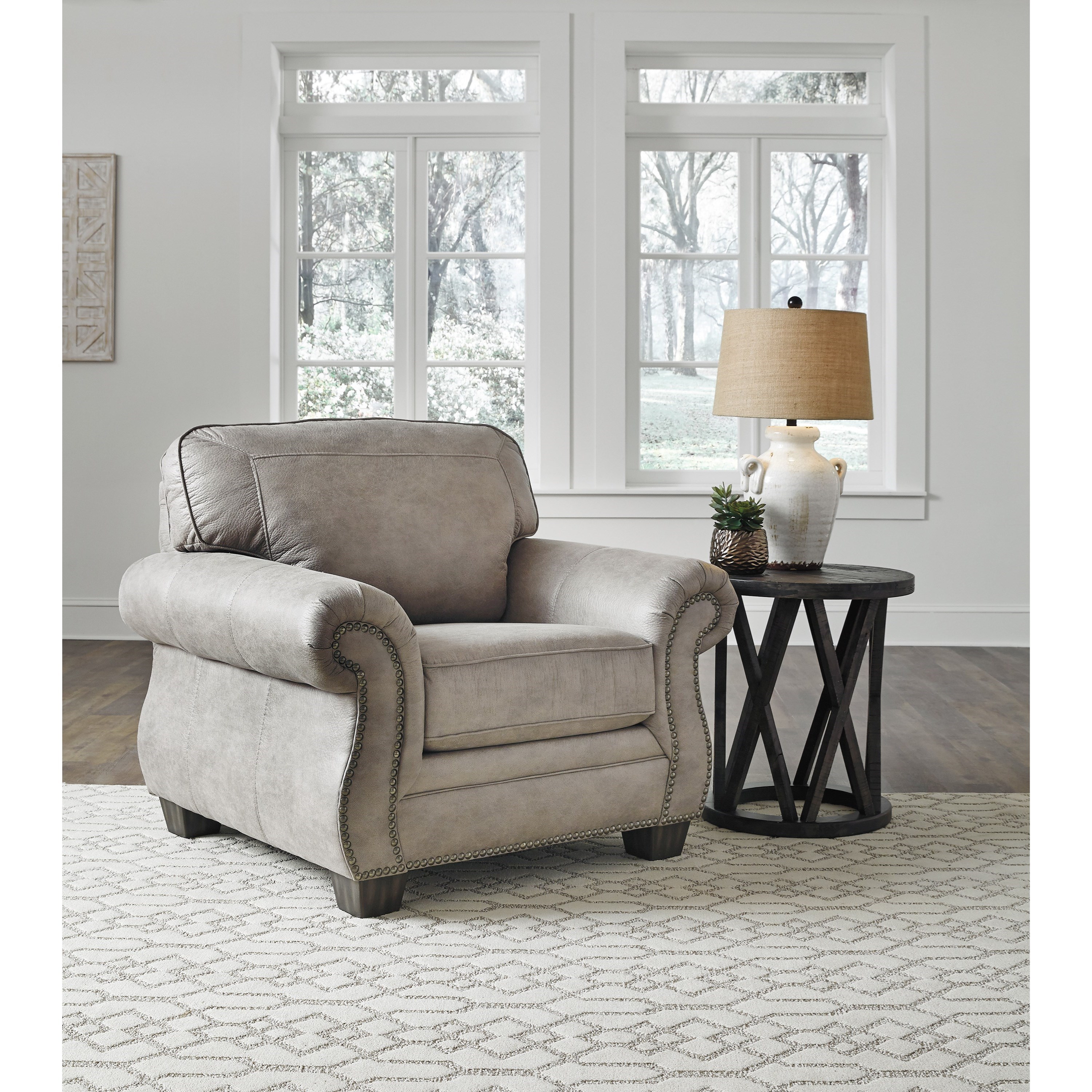 Signature Design by Ashley Olsberg Transitional Chair with Nailhead