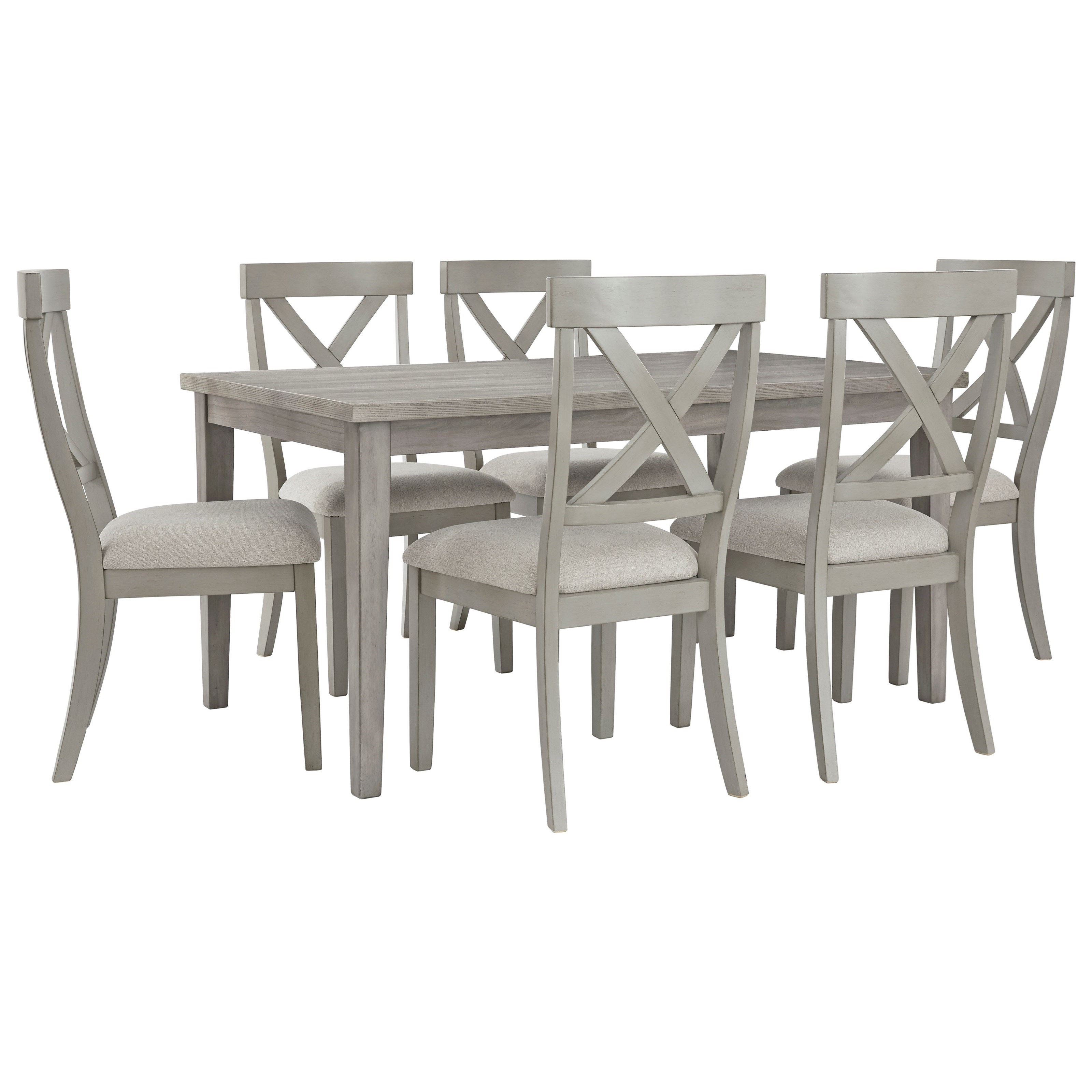 Signature Design by Ashley Parellen Casual 7Piece Table and Chair Set A1 Furniture & Mattress